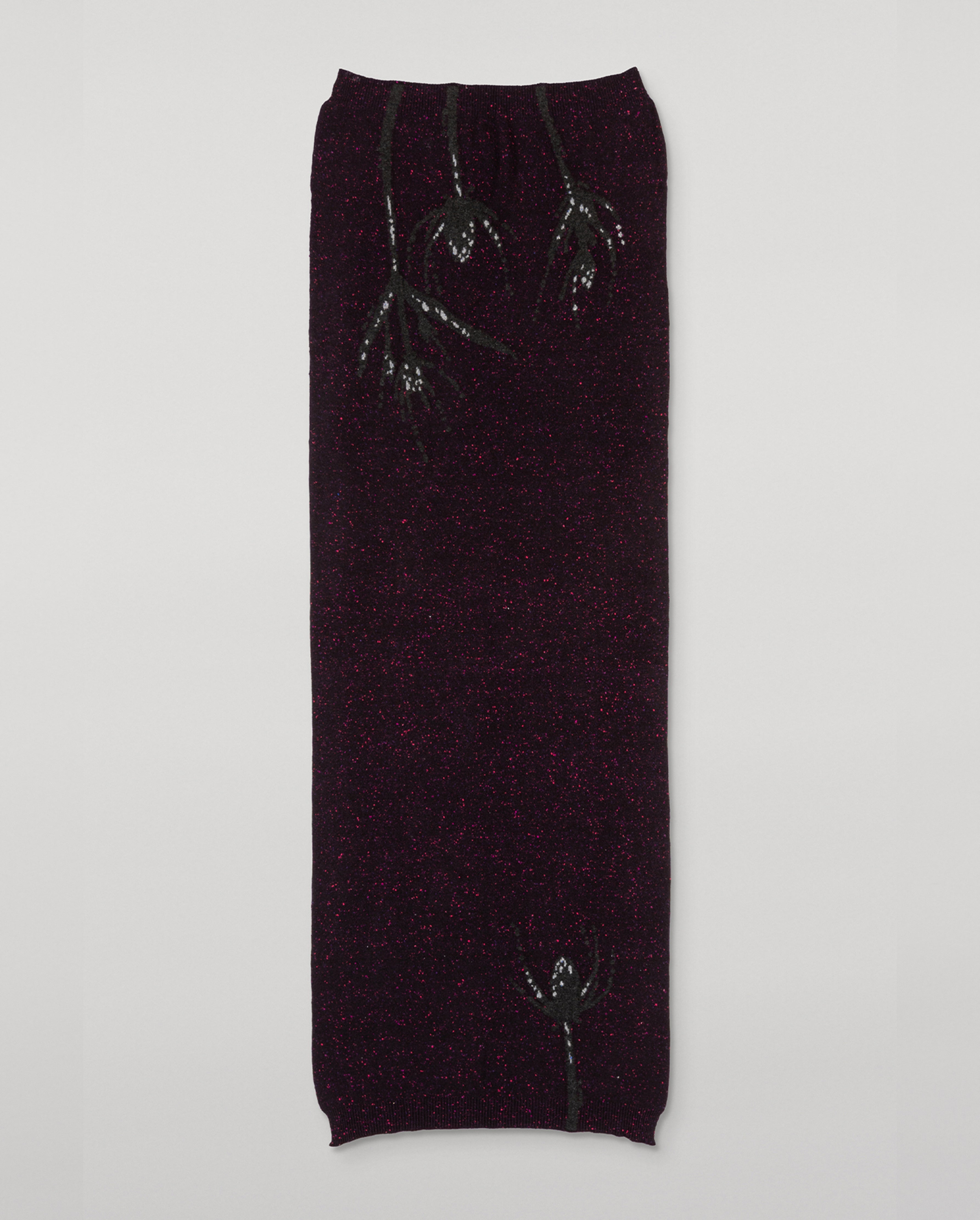 Johnstons of Elgin - Wild Thistle Intarsia Purple Cashmere Wrap