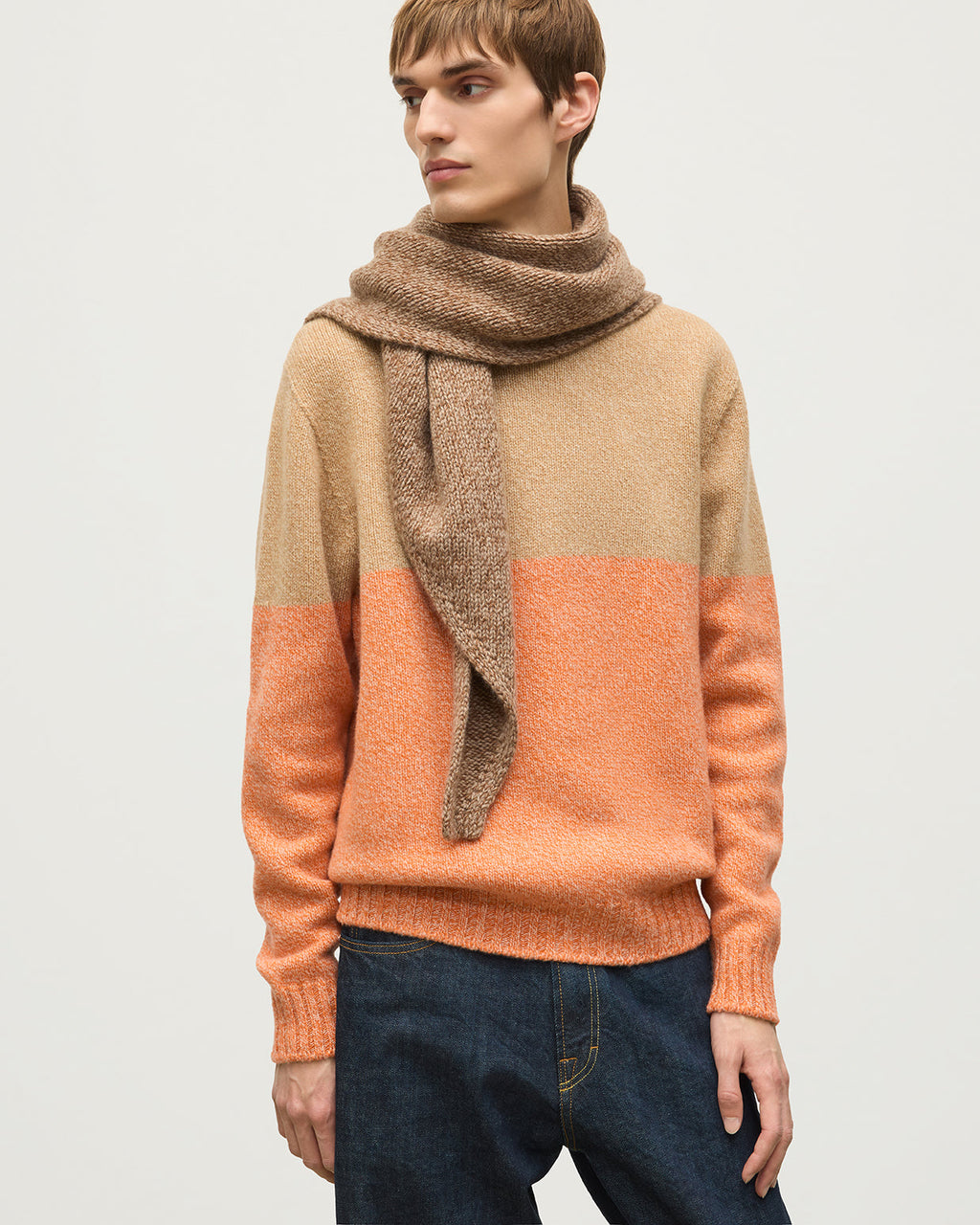 Johnstons of Elgin - Keill Natural Marl Cashmere Triangle