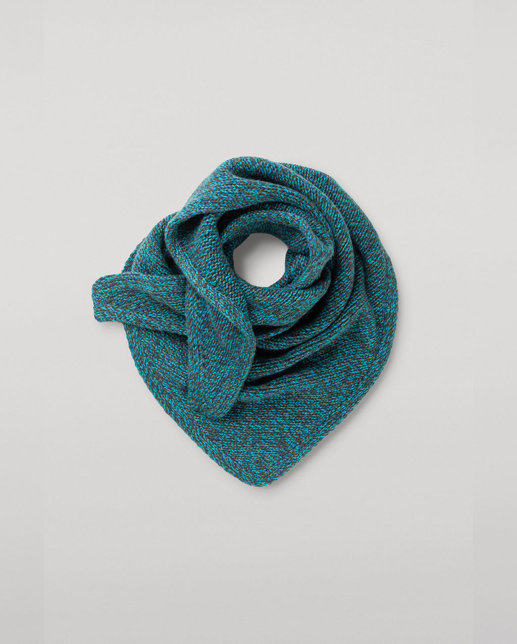 Johnstons of Elgin - Keill Blue Marl Cashmere Triangle