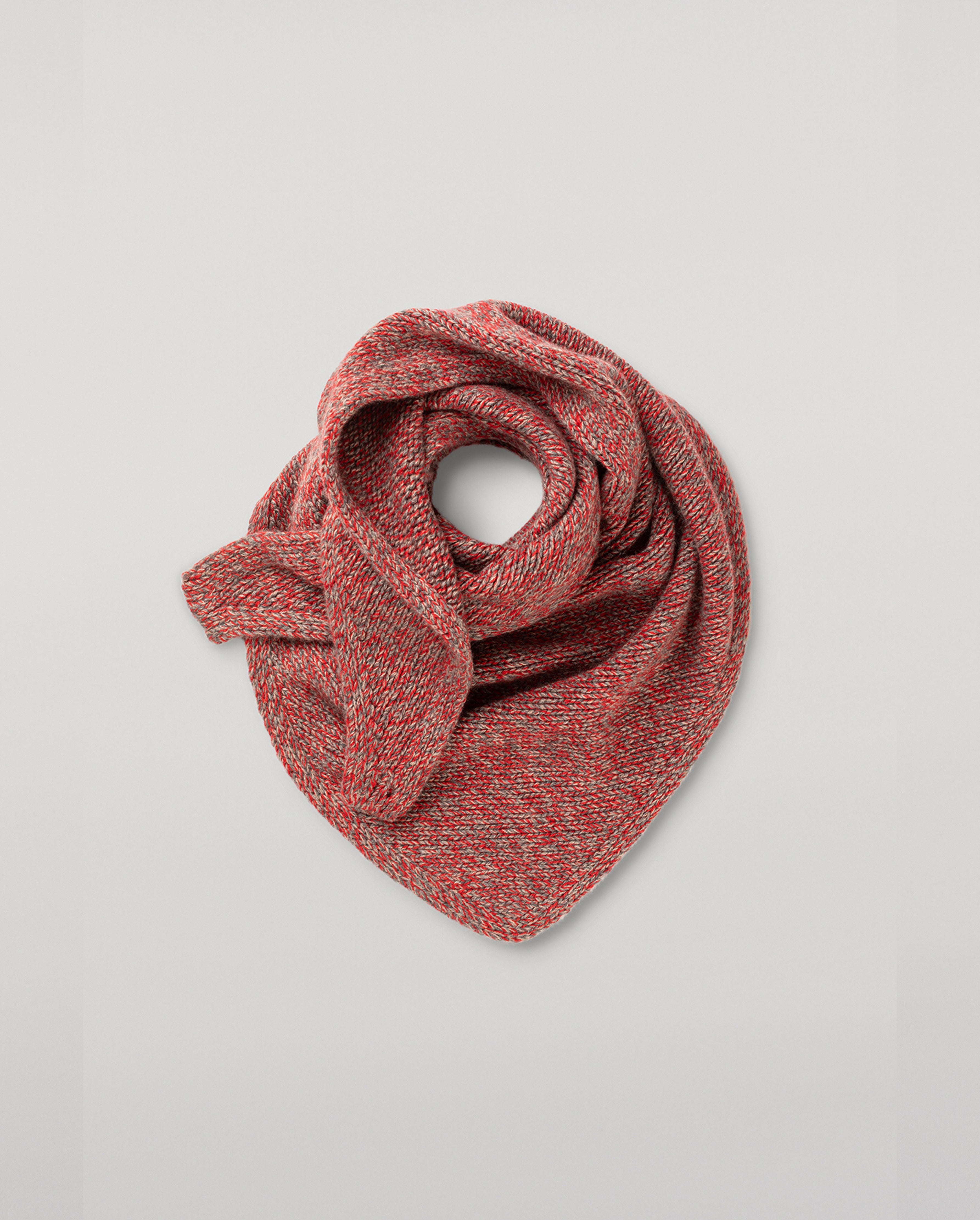 Johnstons of Elgin - Keill Red Marl Cashmere Triangle