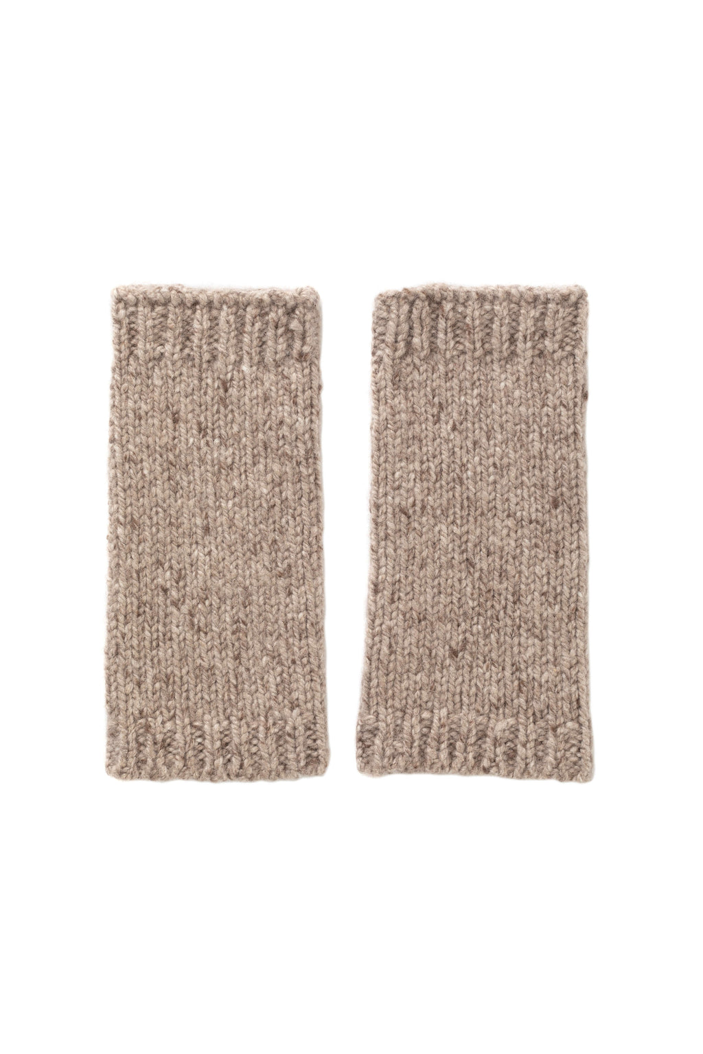 Johnstons of Elgin - Donegal Cashmere Light Brown Wrist Warmers