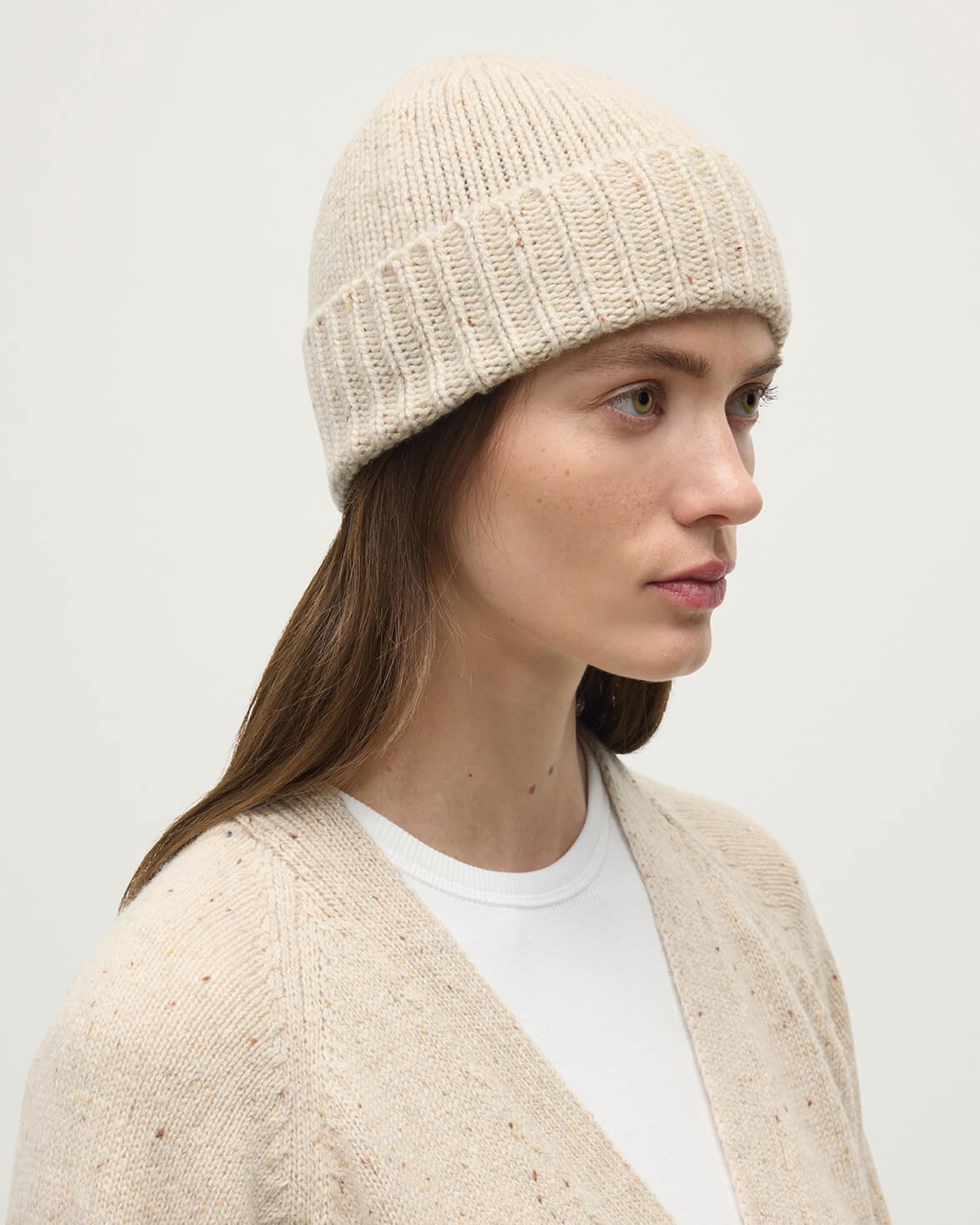 Johnstons of Elgin - Donegal Cashmere Cream Beanie