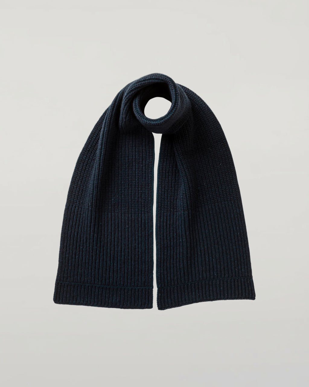 Johnstons of Elgin - Donegal Cashmere Dark Navy Knitted Scarf