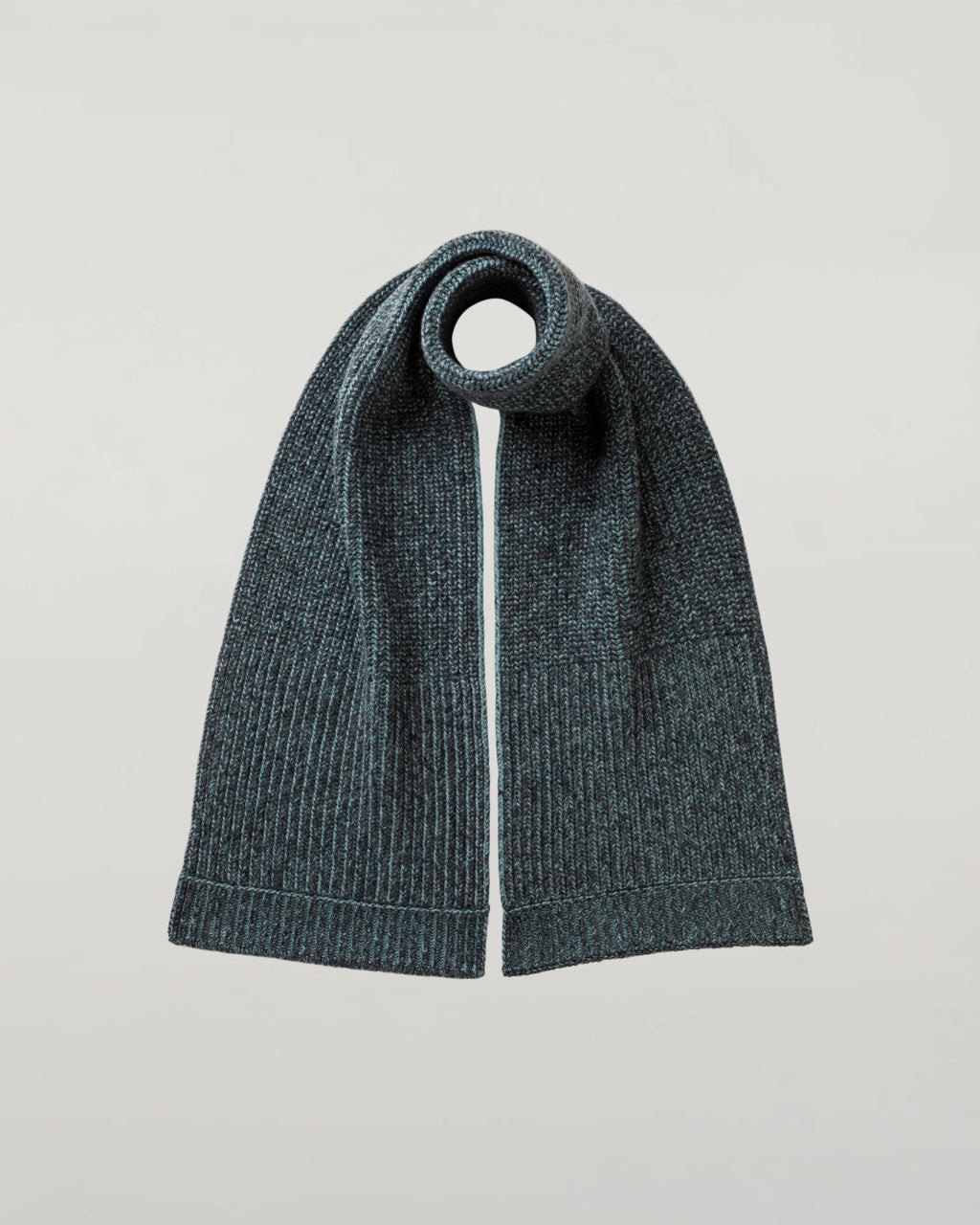 Johnstons of Elgin - Donegal Cashmere Blue Knitted Scarf