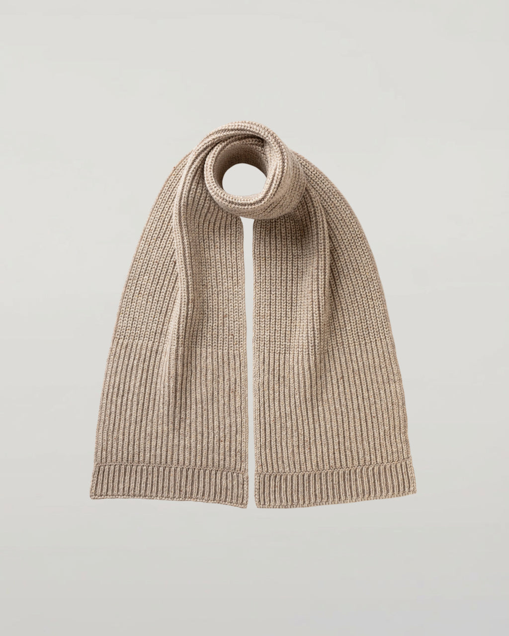 Johnstons of Elgin - Donegal Cashmere Cream Knitted Scarf