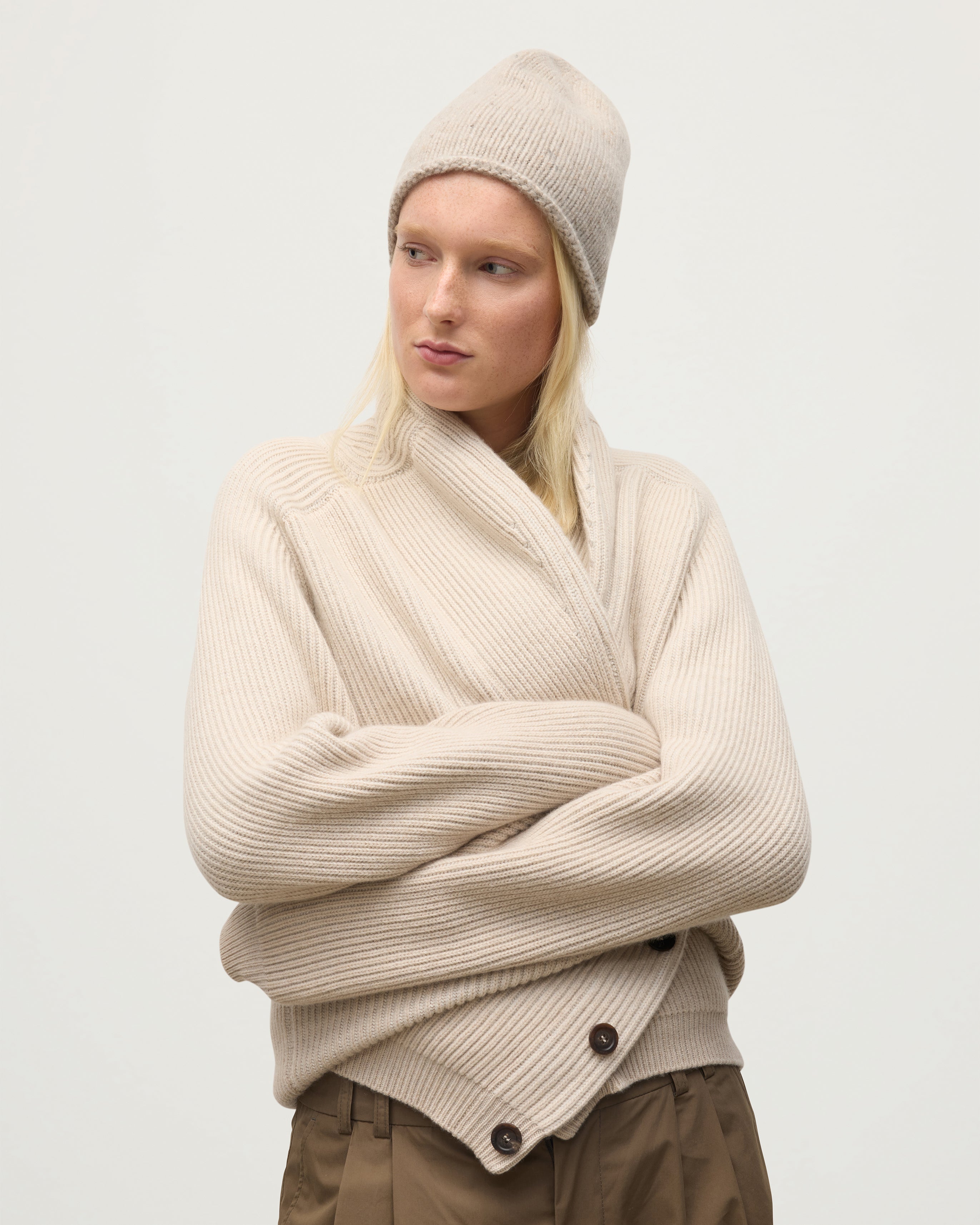 Johnstons of Elgin - Tiree Natural Cashmere Beanie