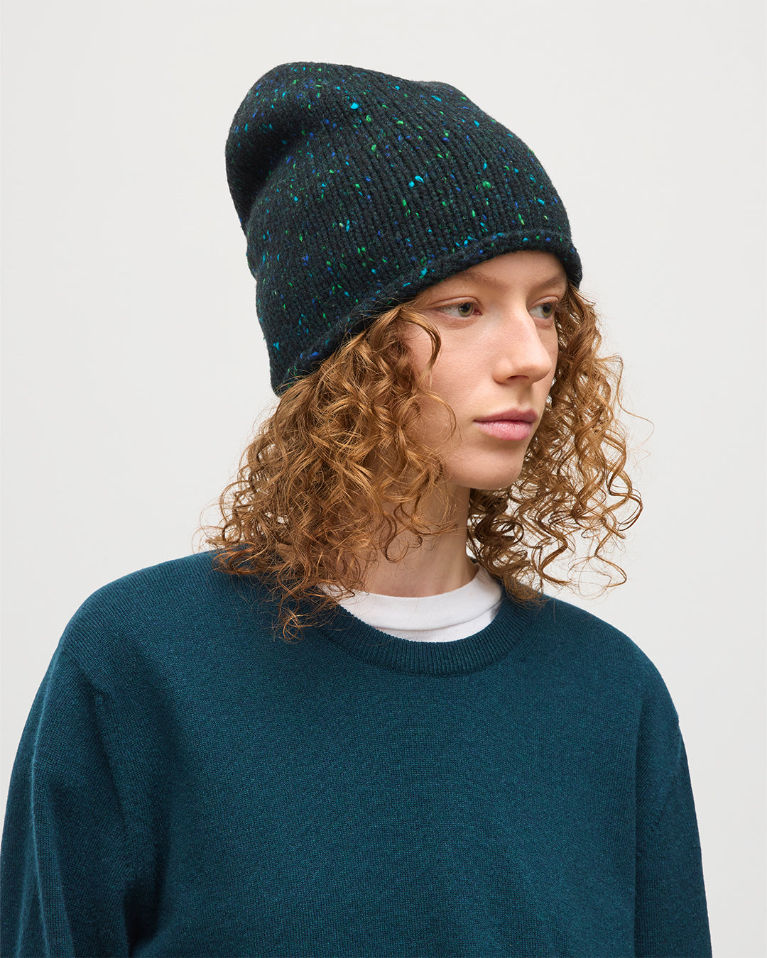 Johnstons of Elgin - Tiree Green Cashmere Beanie