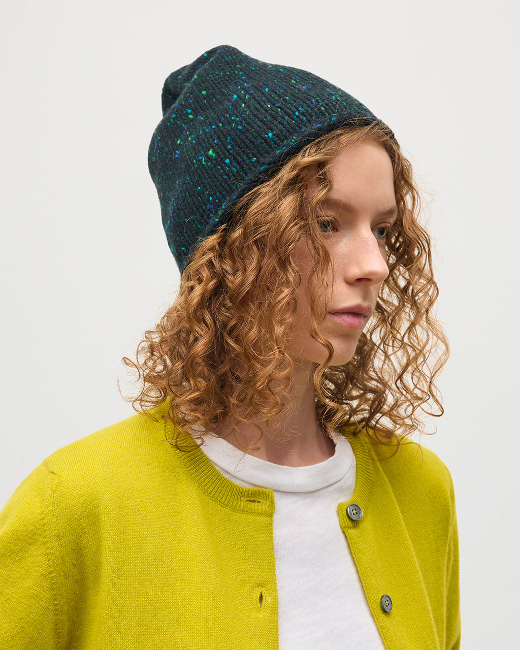 Johnstons of Elgin - Tiree Green Cashmere Beanie