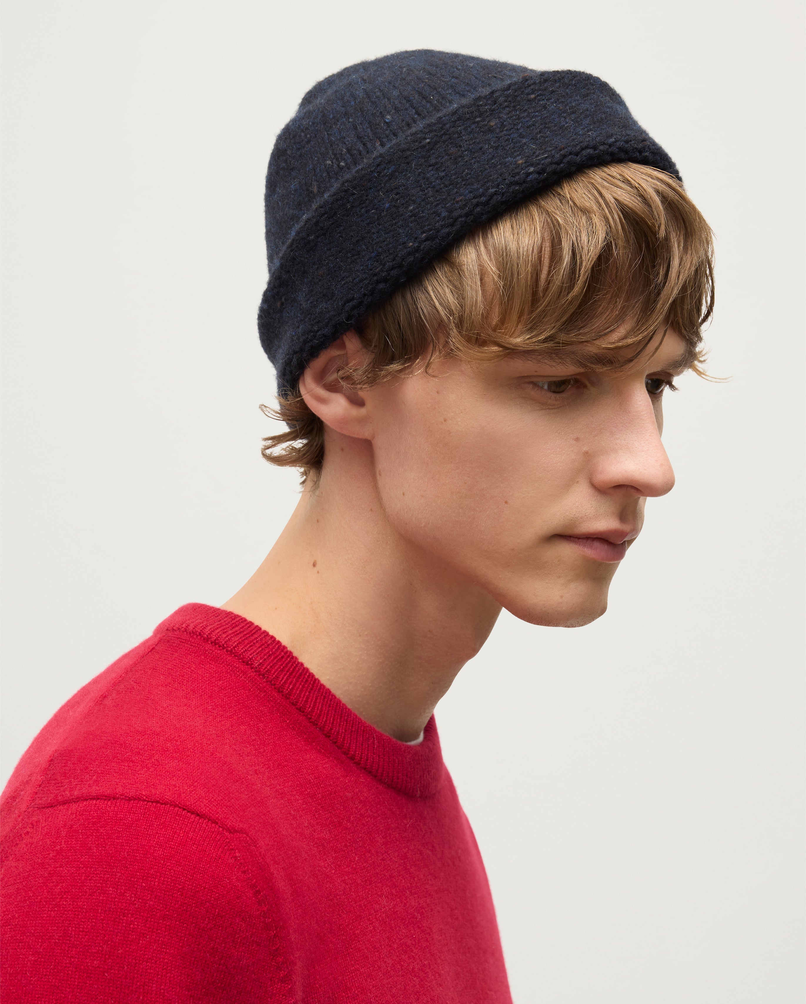 Johnstons of Elgin - Tiree Blue Cashmere Beanie