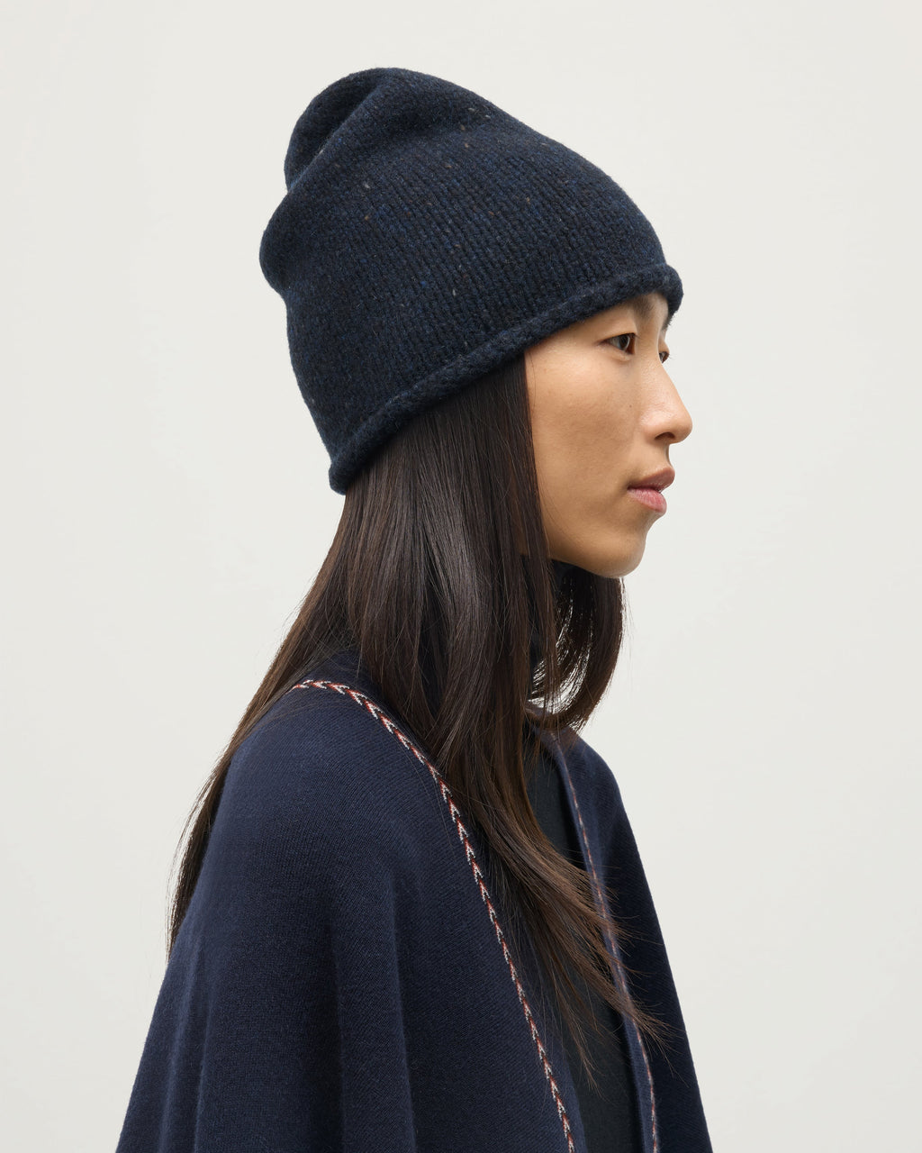 Johnstons of Elgin - Tiree Blue Cashmere Beanie