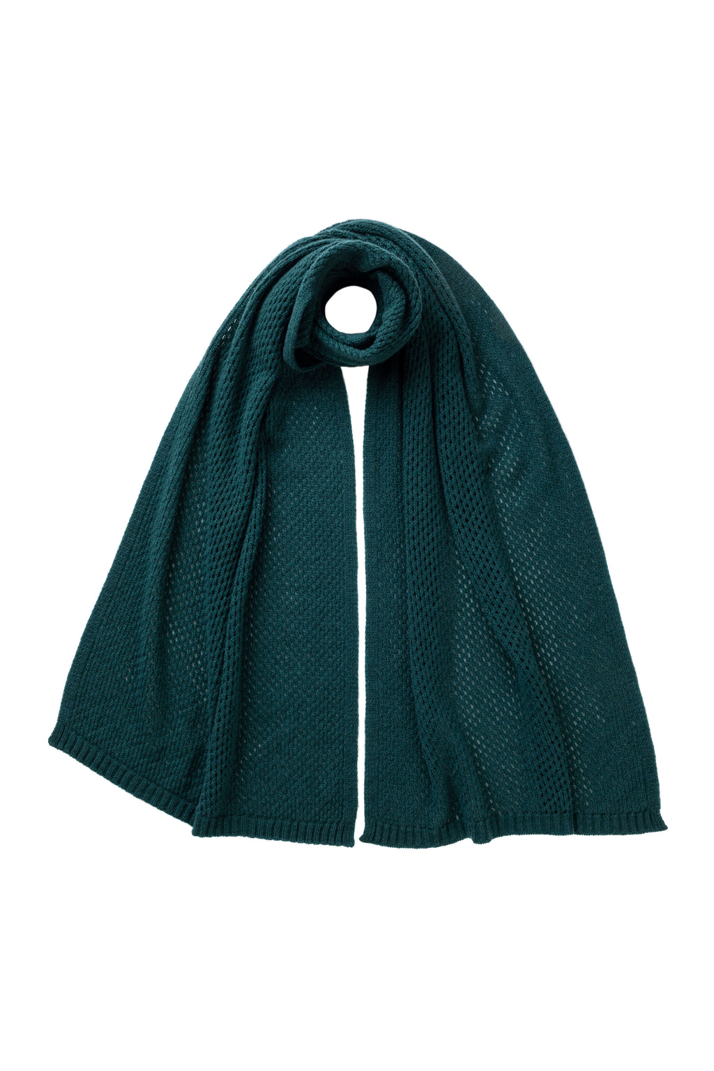Johnstons of Elgin - Crochet Green Cashmere Stole