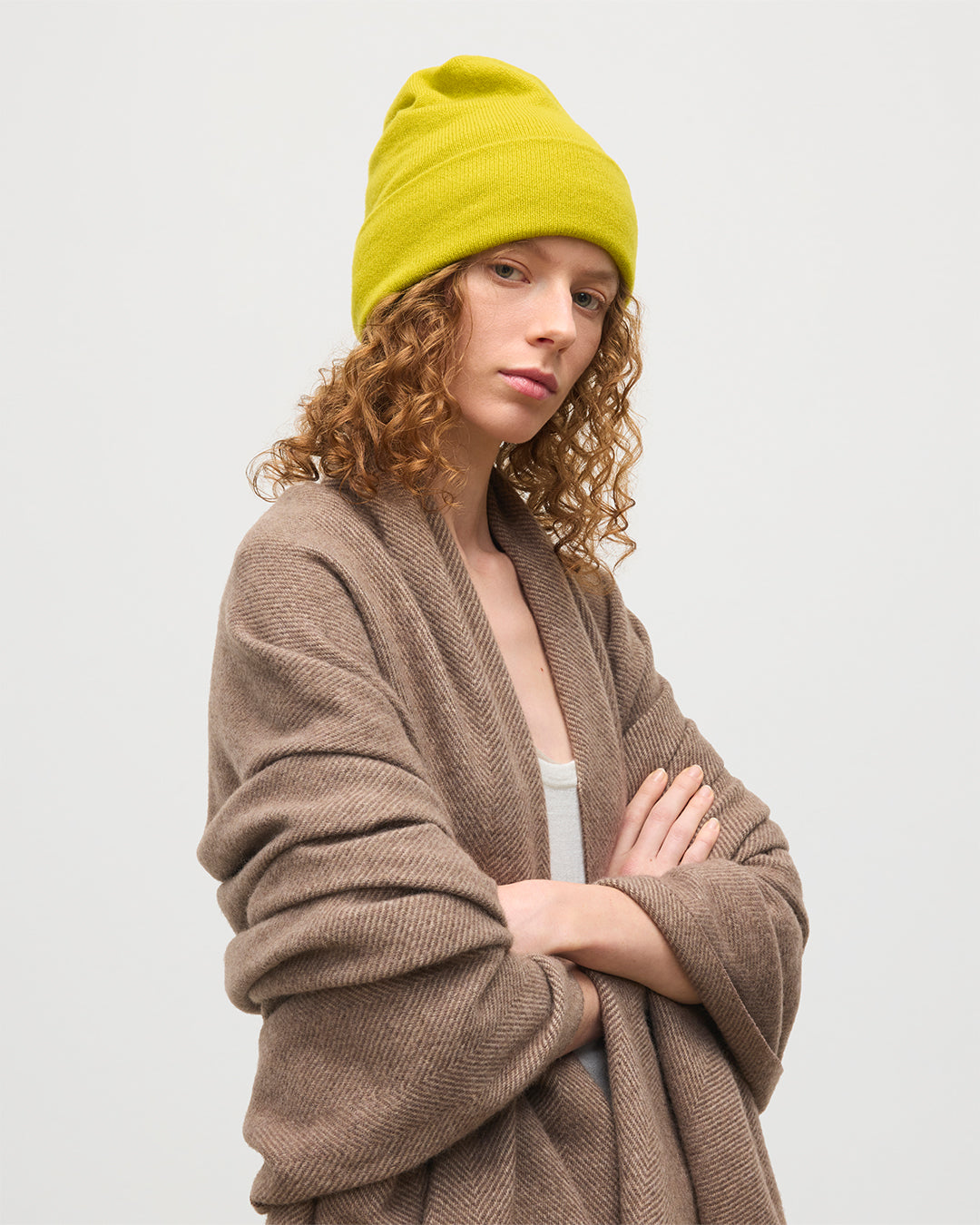 Johnstons of Elgin - Braemar Yellow Cashmere Beanie