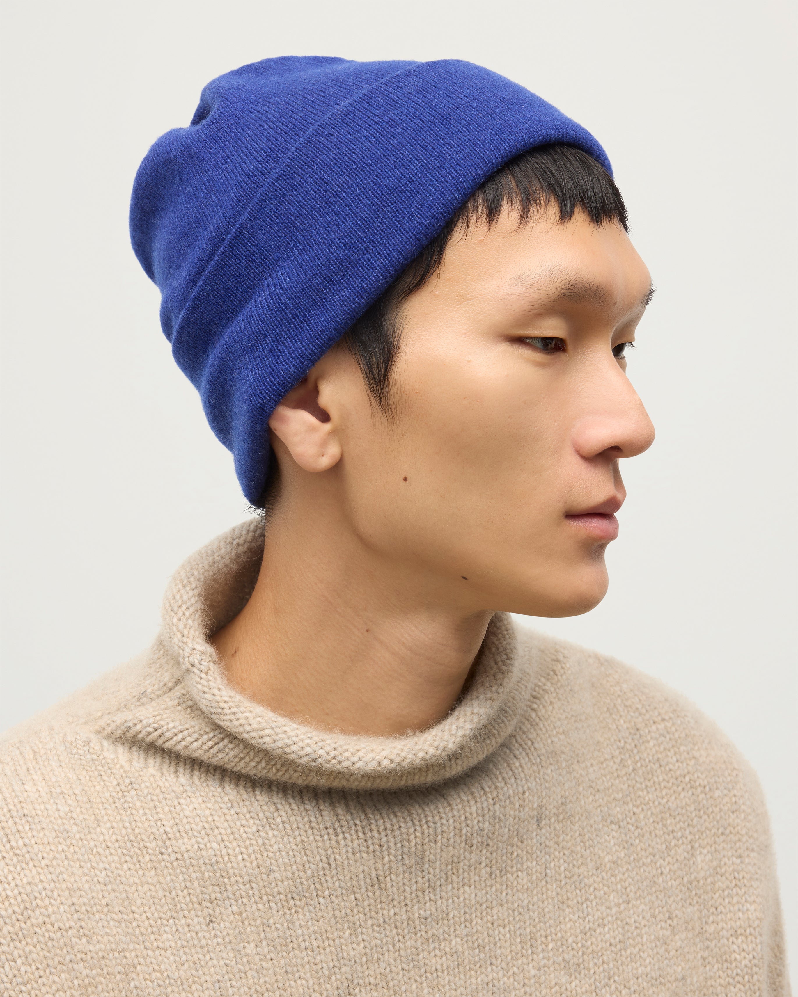 Johnstons of Elgin - Braemar Blue Cashmere Beanie
