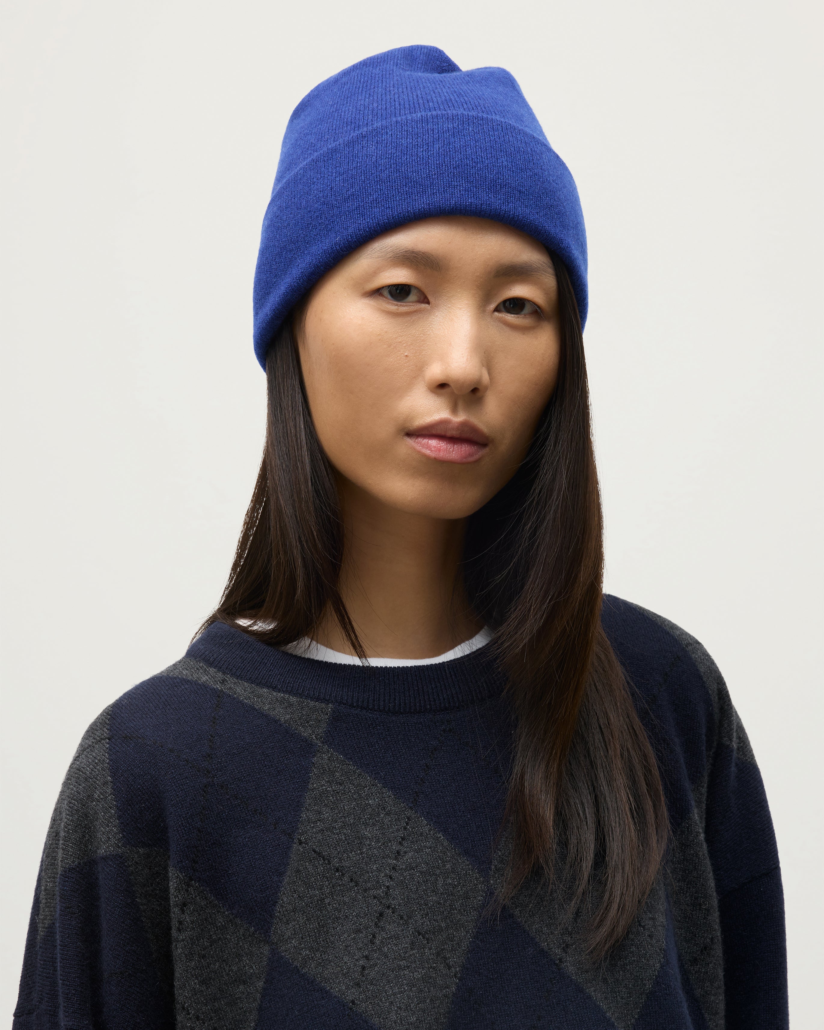 Johnstons of Elgin - Braemar Blue Cashmere Beanie