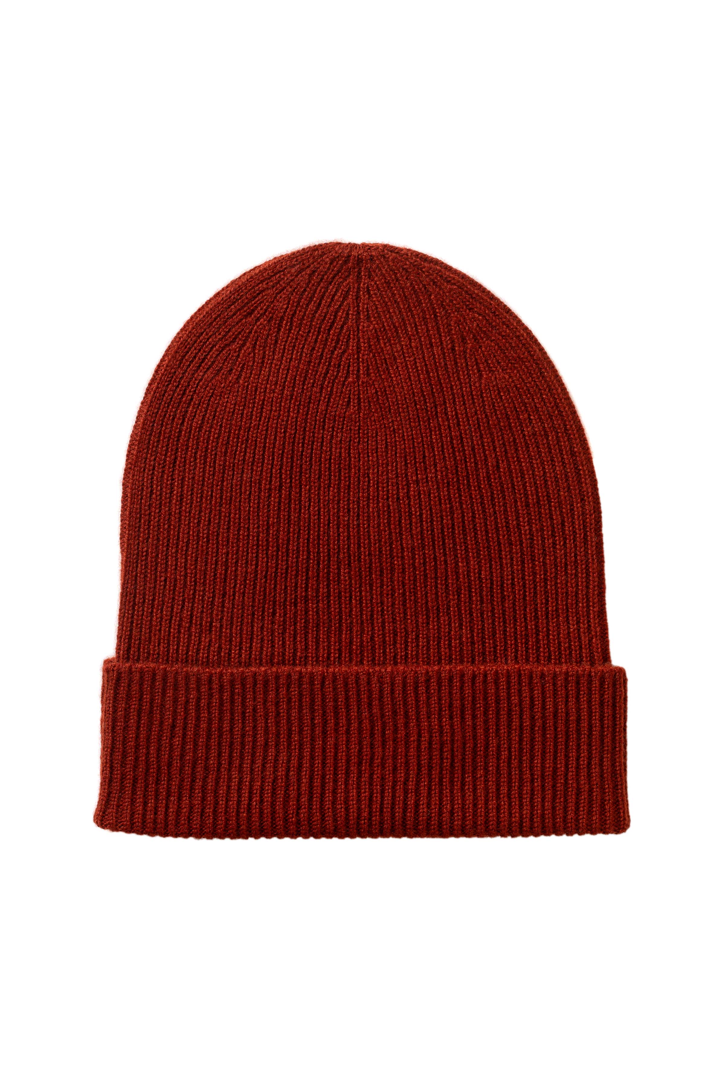 Johnstons of Elgin - Slouchy Dark Red Cashmere Beanie