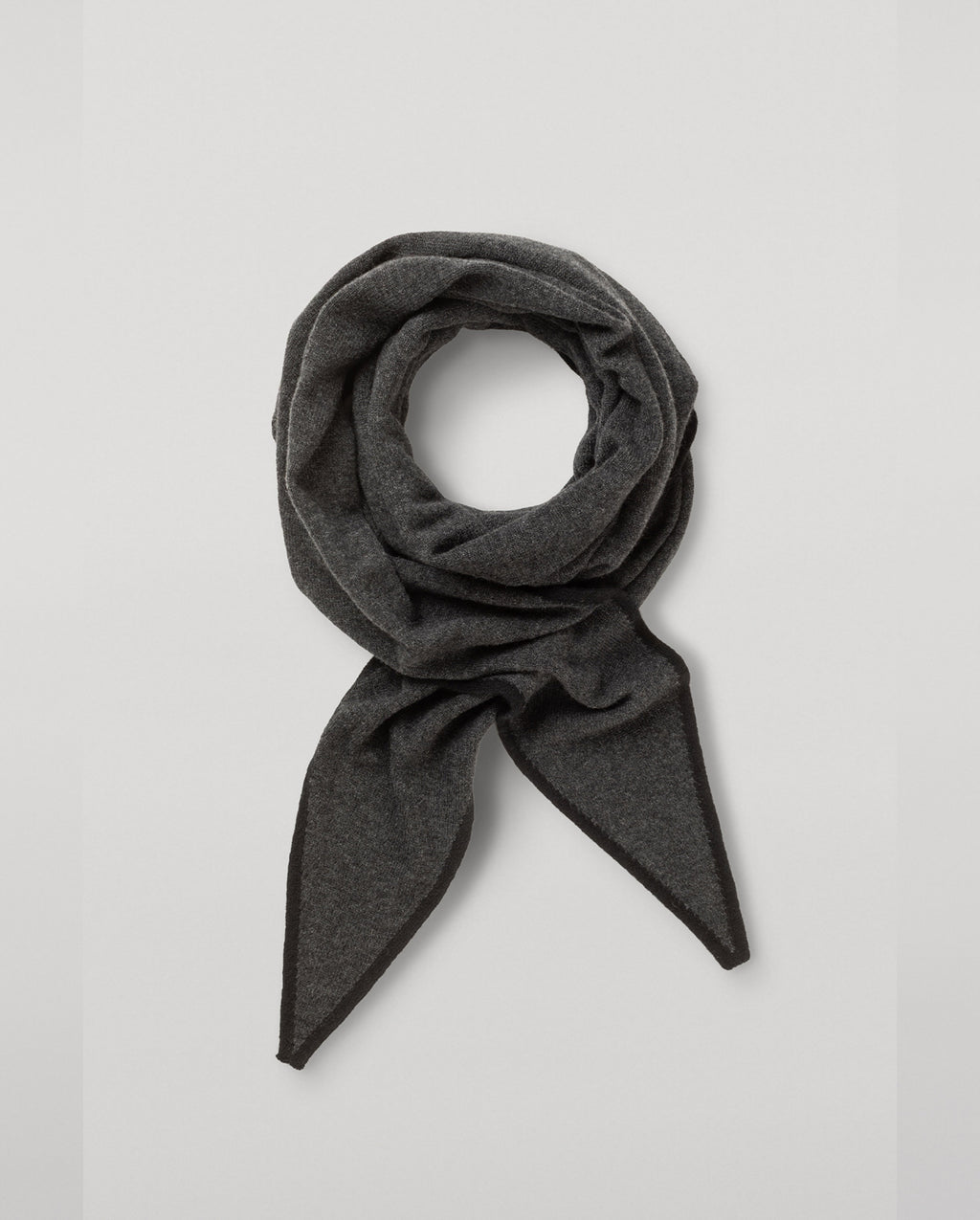 Johnstons of Elgin - Ethel Charcoal & Black Cashmere Diamond Scarf