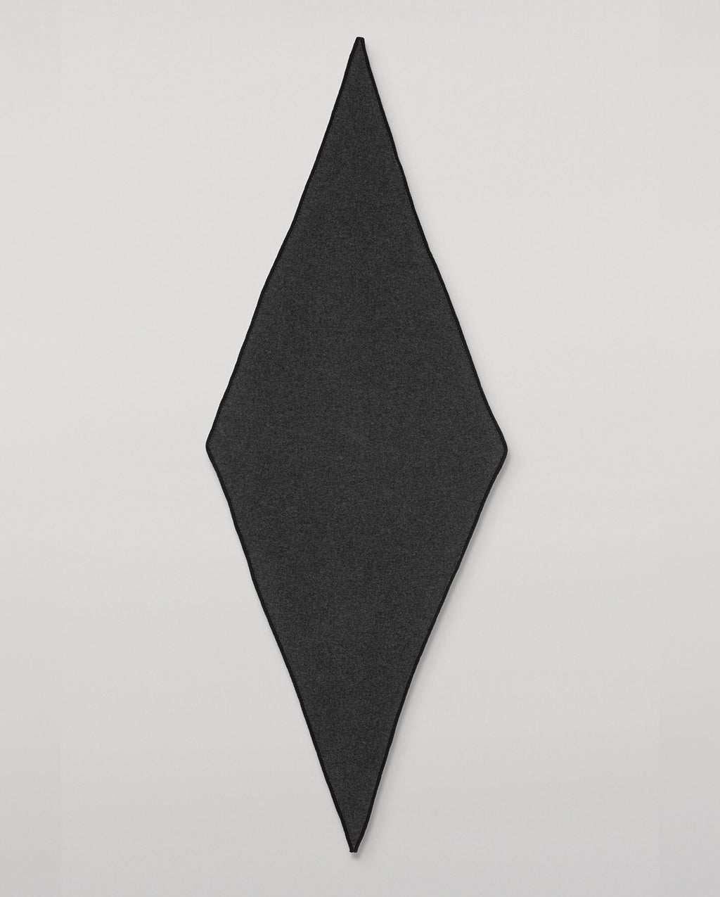 Johnstons of Elgin - Ethel Charcoal & Black Cashmere Diamond Scarf