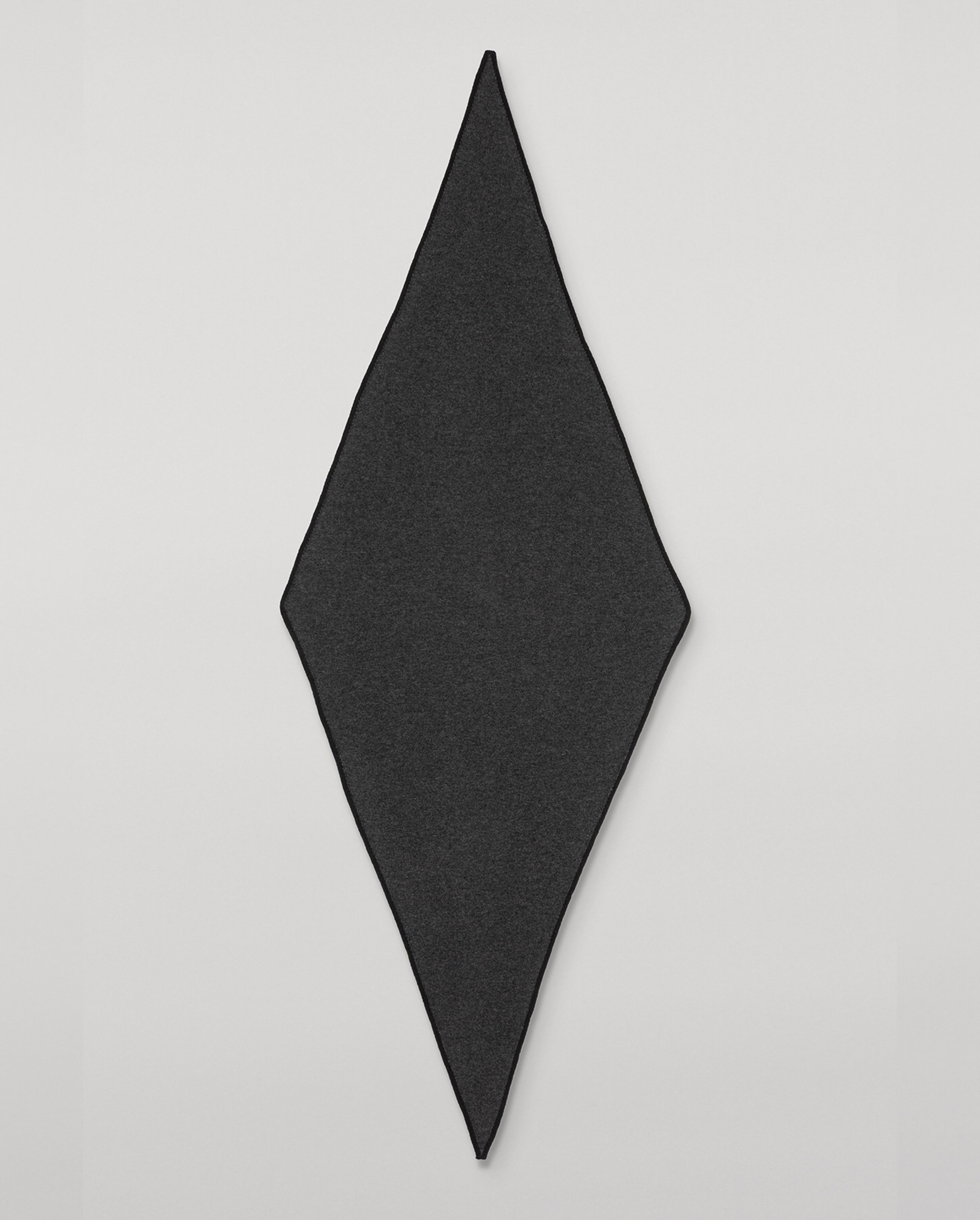 Johnstons of Elgin - Ethel Charcoal & Black Cashmere Diamond Scarf