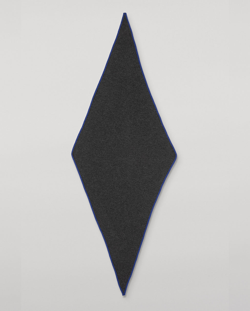 Johnstons of Elgin - Ethel Charcoal & Blue Cashmere Diamond Scarf