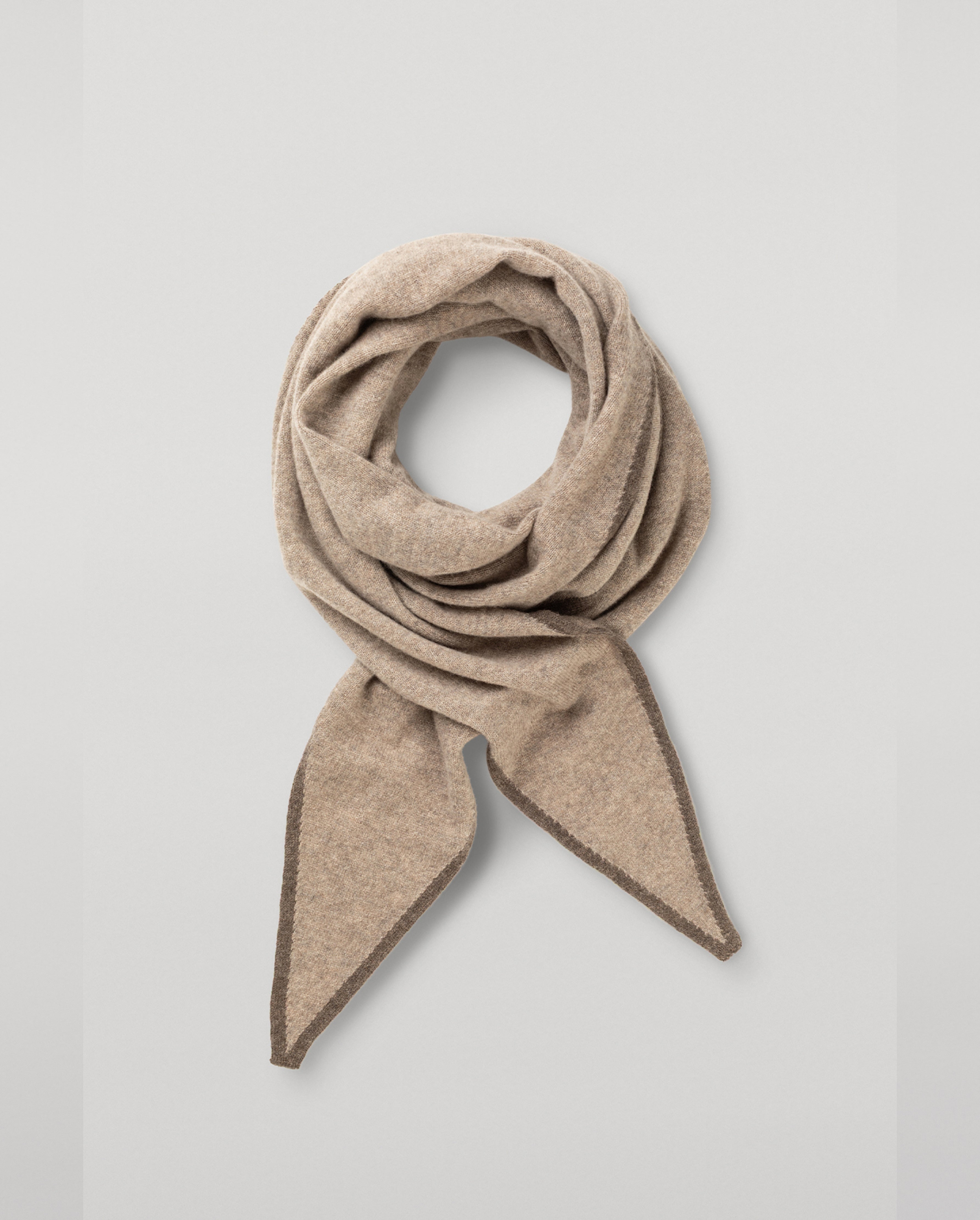Johnstons of Elgin - Ethel Brown Cashmere Diamond Scarf