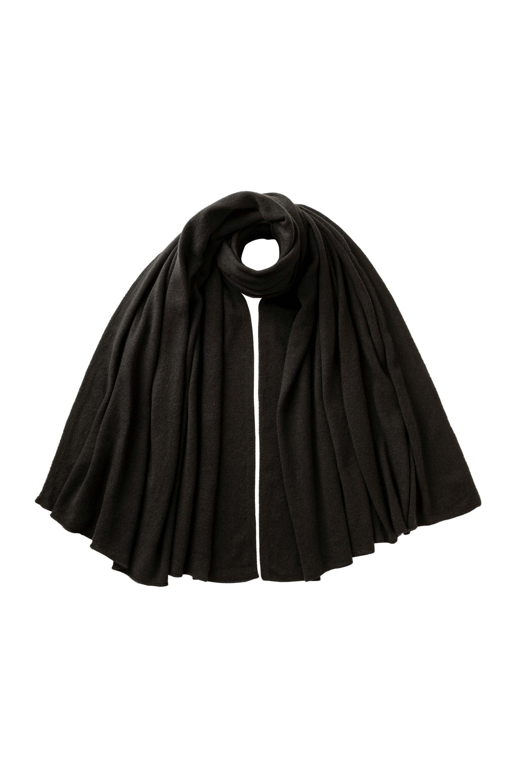 Johnstons of Elgin - Gauzy Cashmere Dark Grey Travel Stole