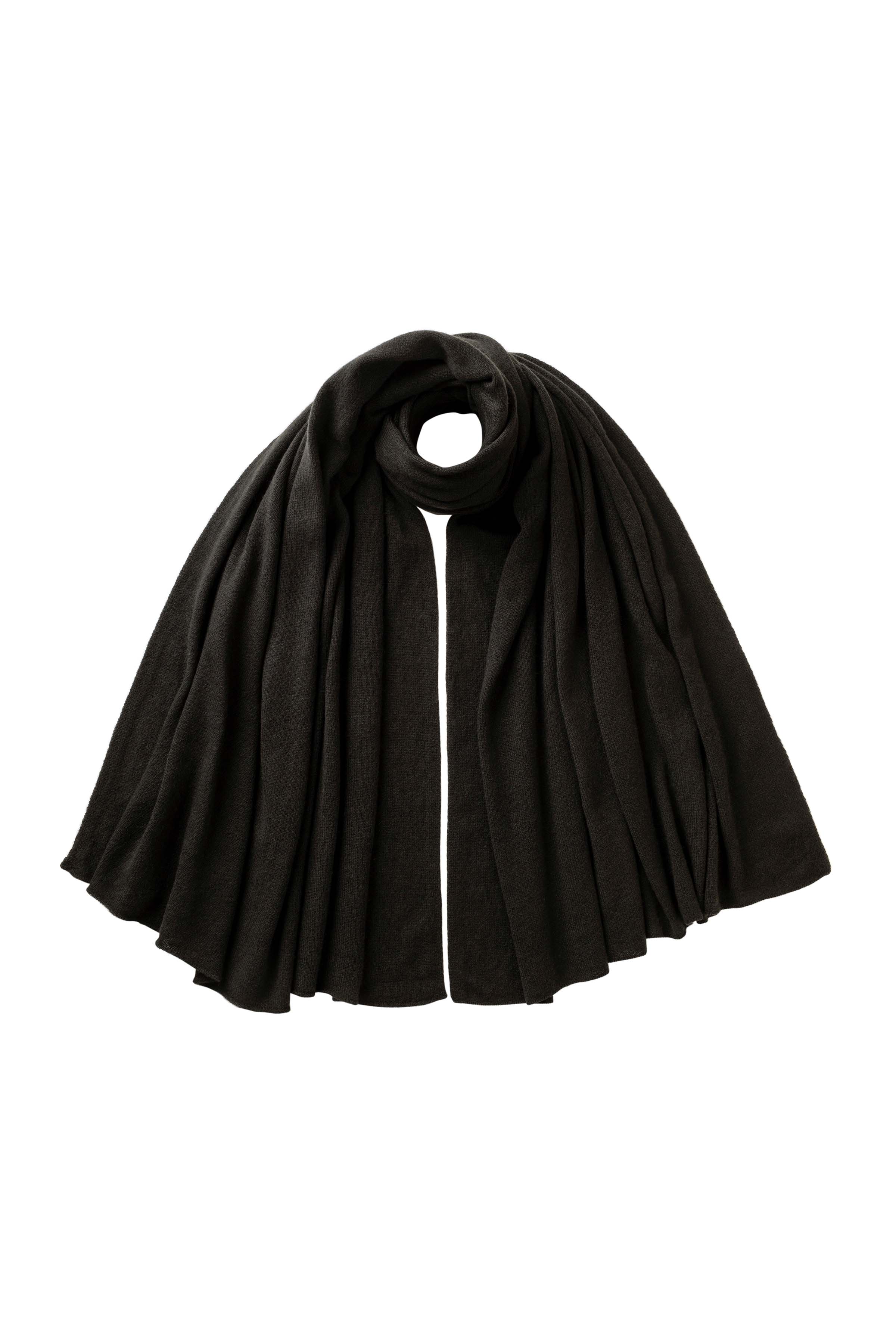 Johnstons of Elgin - Gauzy Cashmere Dark Grey Travel Stole