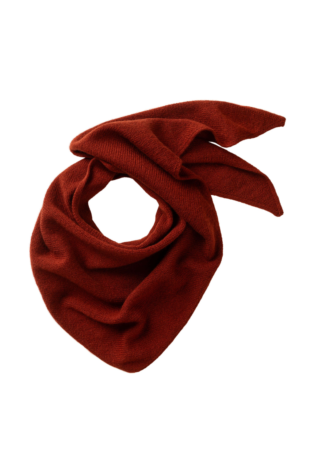 Johnstons of Elgin - Gauzy Cashmere Dark Red Triangle Neck Tie