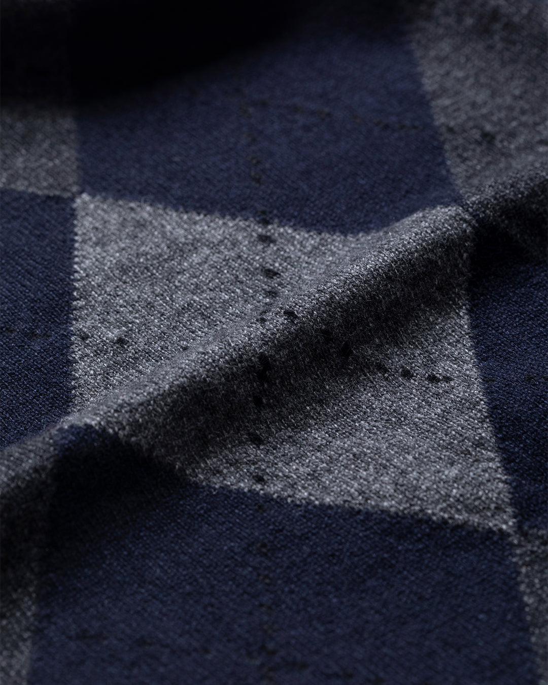 Johnstons of Elgin - Clan Dark Navy Argyle Cashmere Bandana