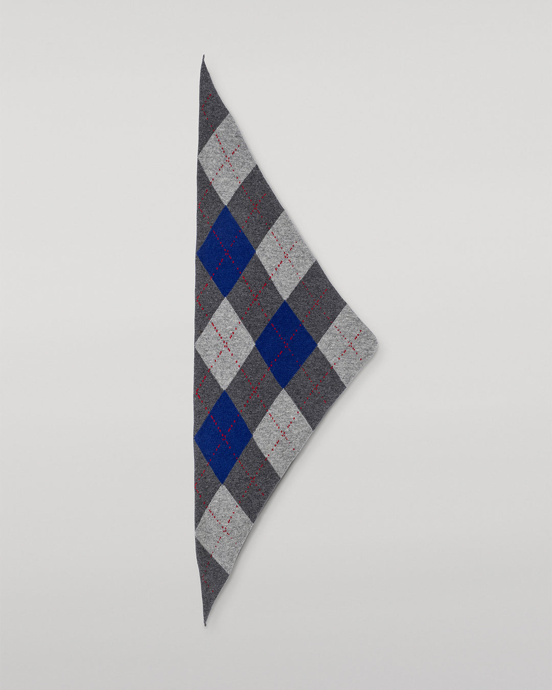 Johnstons of Elgin - Clan Mid Grey Argyle Cashmere Bandana