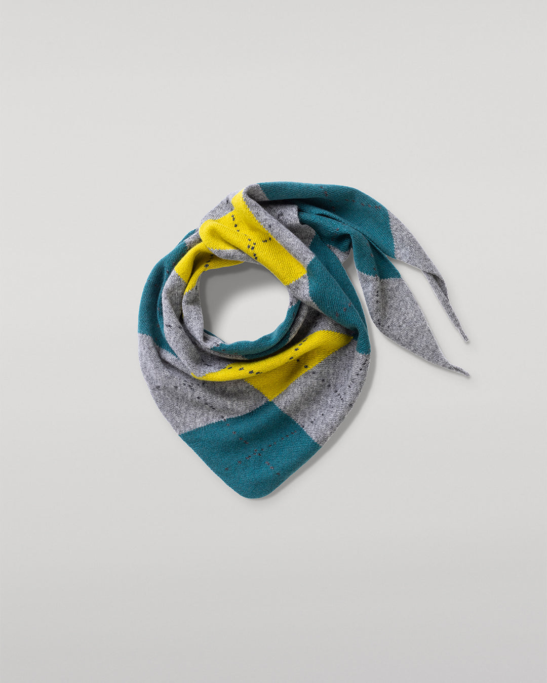 Johnstons of Elgin - Clan Grey Argyle Cashmere Bandana