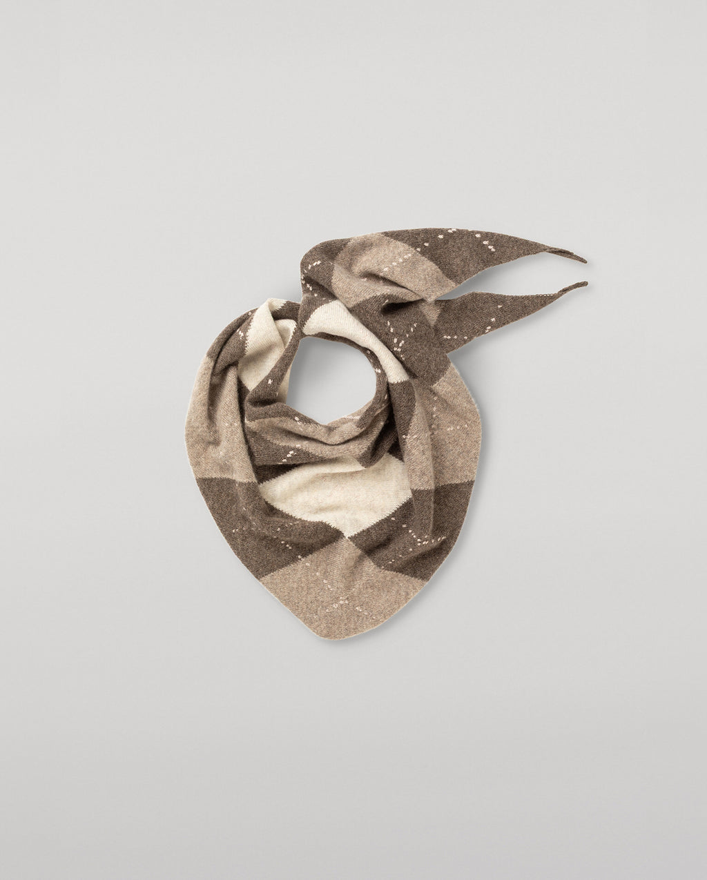 Johnstons of Elgin - Clan Brown Argyle Cashmere Bandana