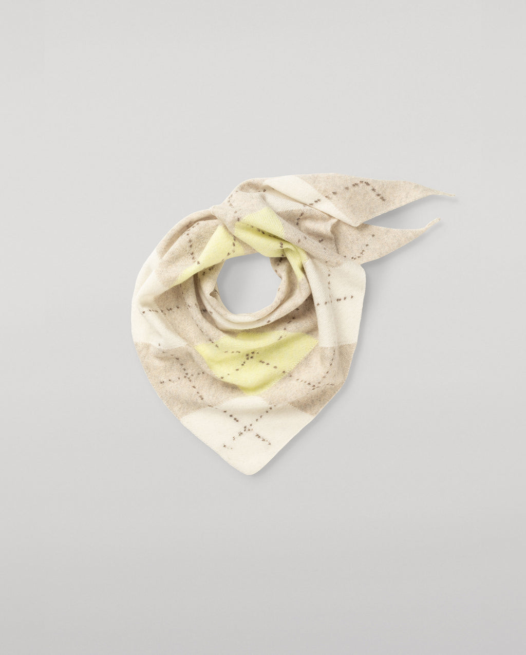 Johnstons of Elgin - Clan Natural Argyle Cashmere Bandana