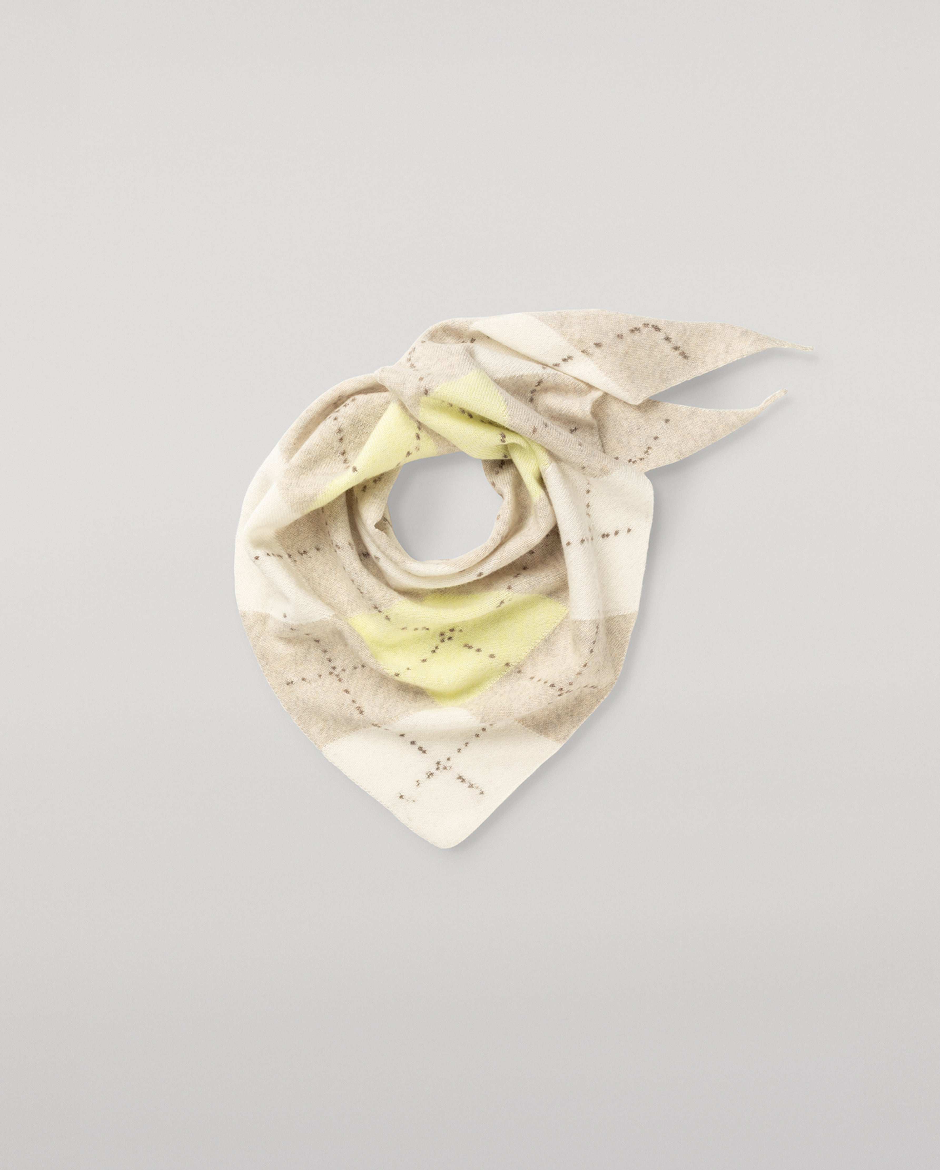Johnstons of Elgin - Clan Natural Argyle Cashmere Bandana