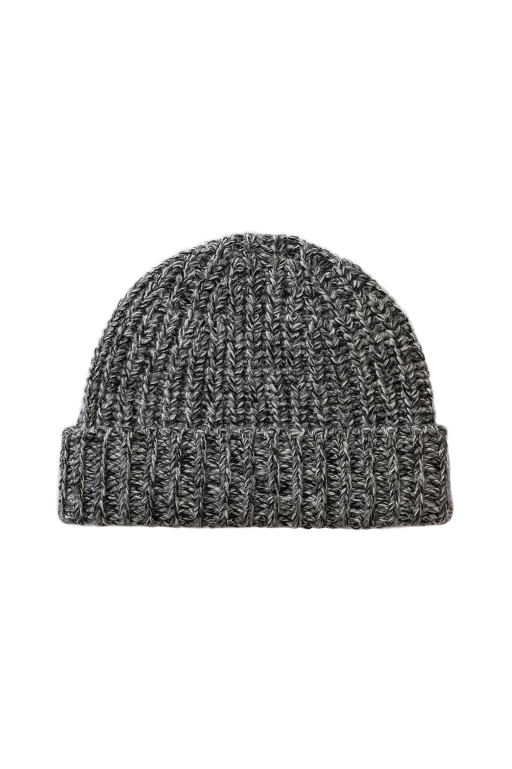 Johnstons of Elgin - Half Cardigan Stich Dark Grey Cashmere Beanie
