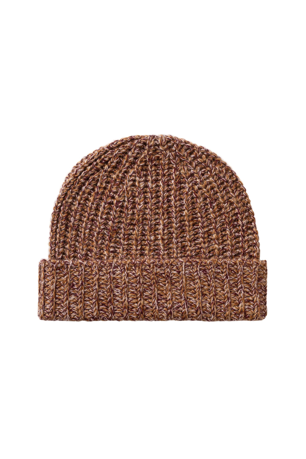 Johnstons of Elgin - Half Cardigan Stich Red Cashmere Beanie
