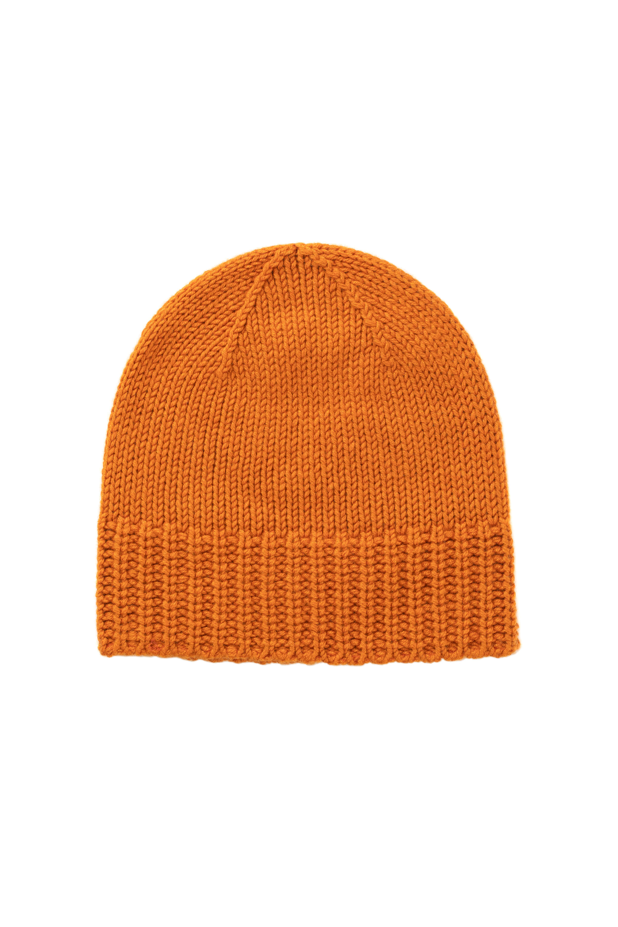 Johnstons of Elgin - Orange Cashmere Jersey Cuff Beanie