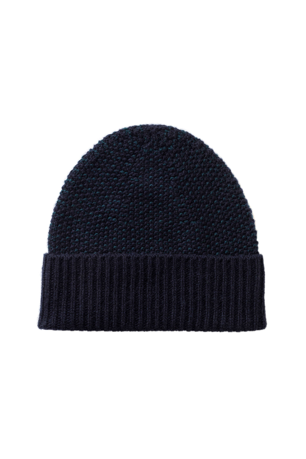 Johnstons of Elgin - Seed Stitch Cashmere Navy Beanie