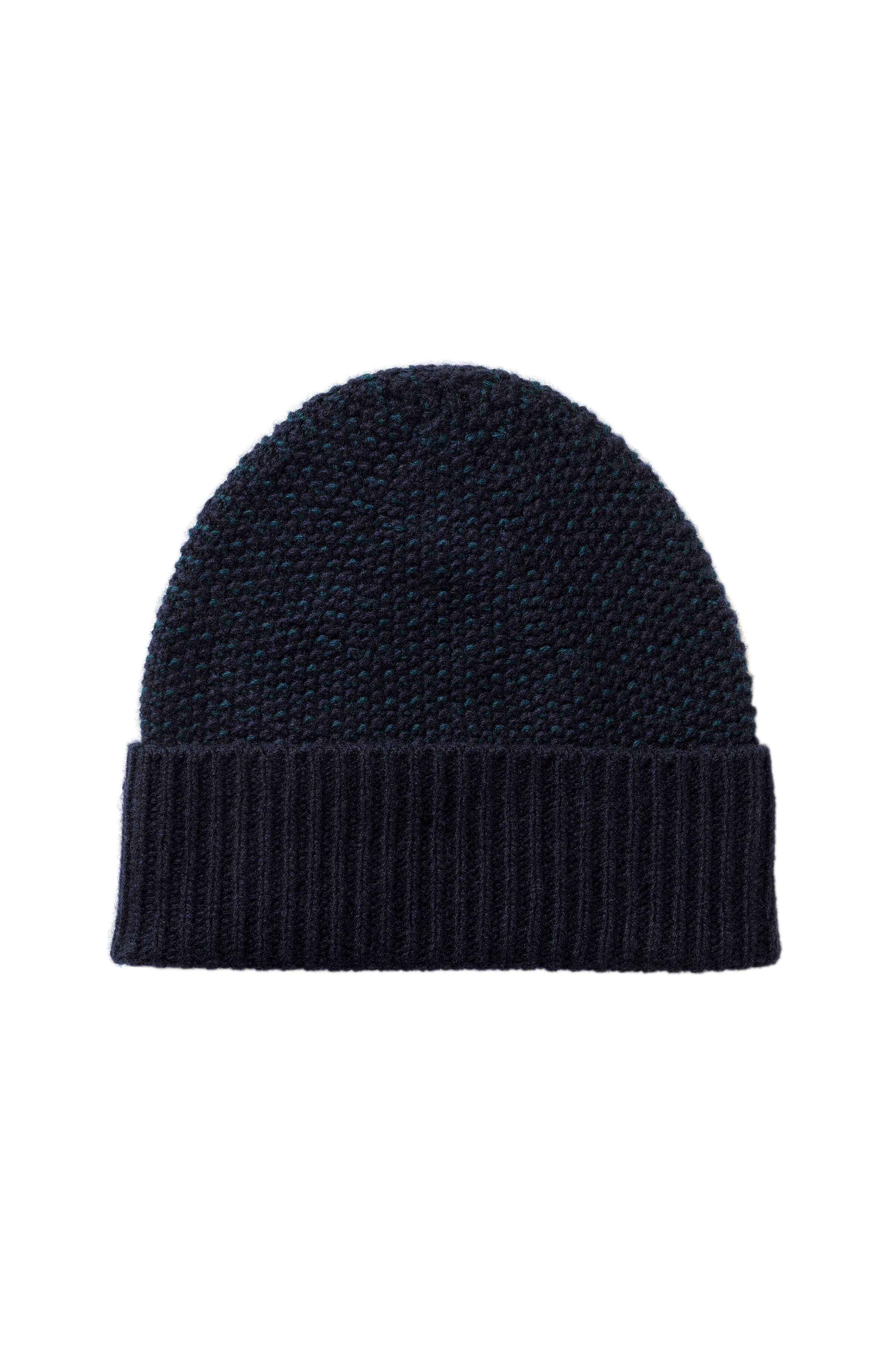 Johnstons of Elgin - Seed Stitch Cashmere Navy Beanie