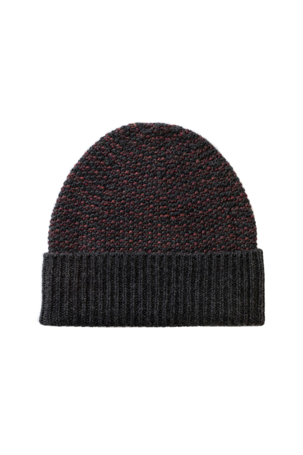 Johnstons of Elgin - Seed Stitch Cashmere Grey Beanie