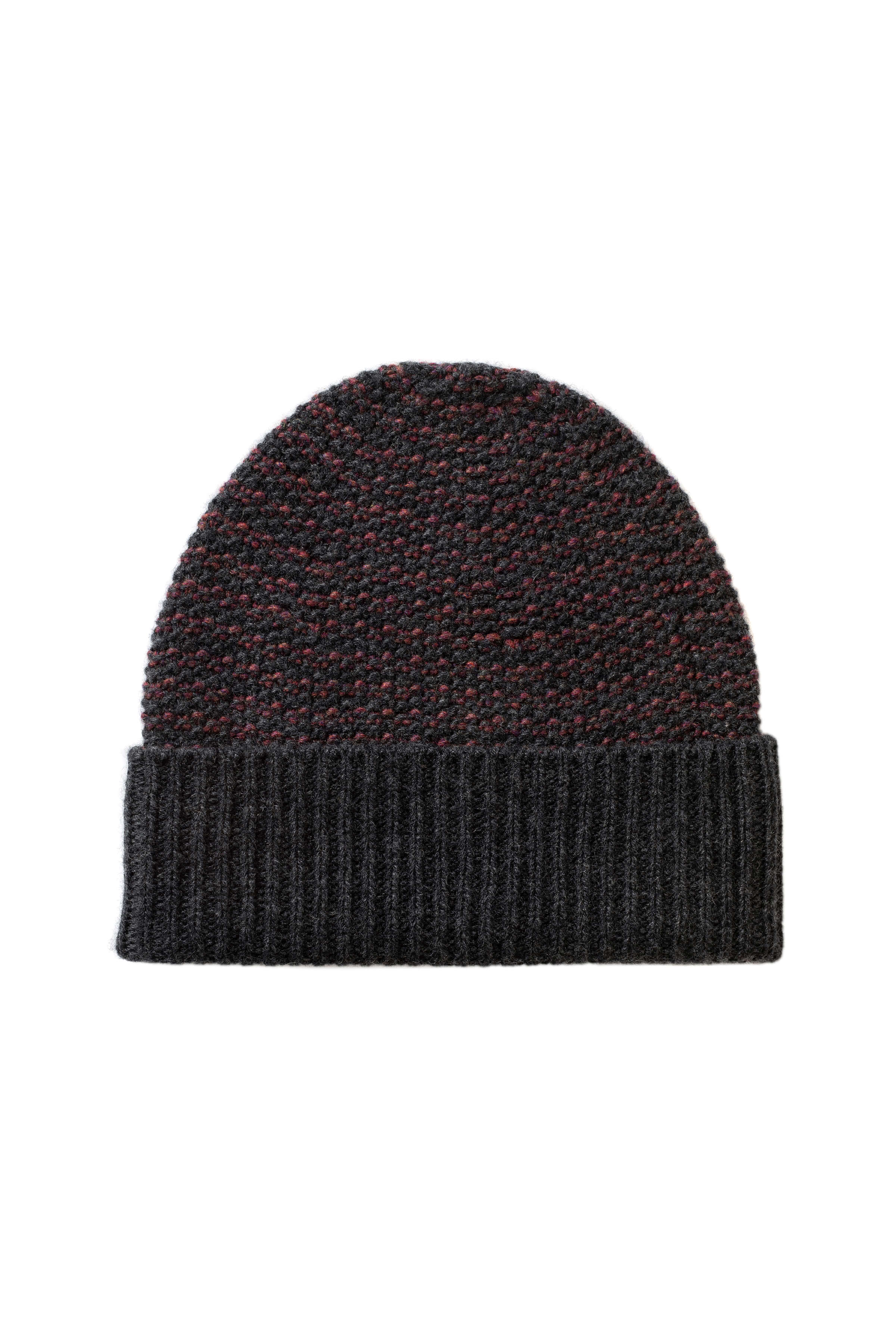 Johnstons of Elgin - Seed Stitch Cashmere Grey Beanie