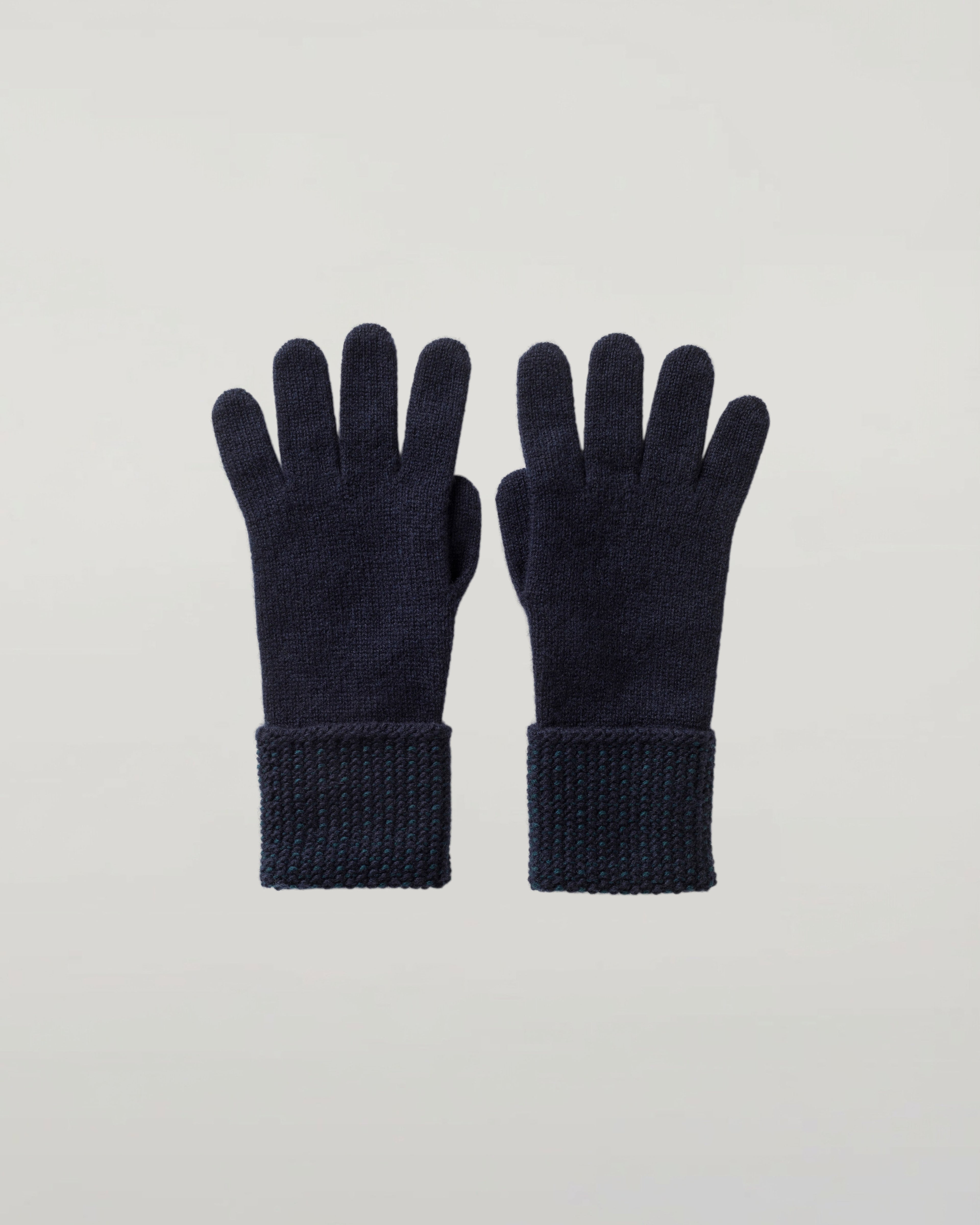 Johnstons of Elgin - Seed Stitch Navy Cashmere Gloves