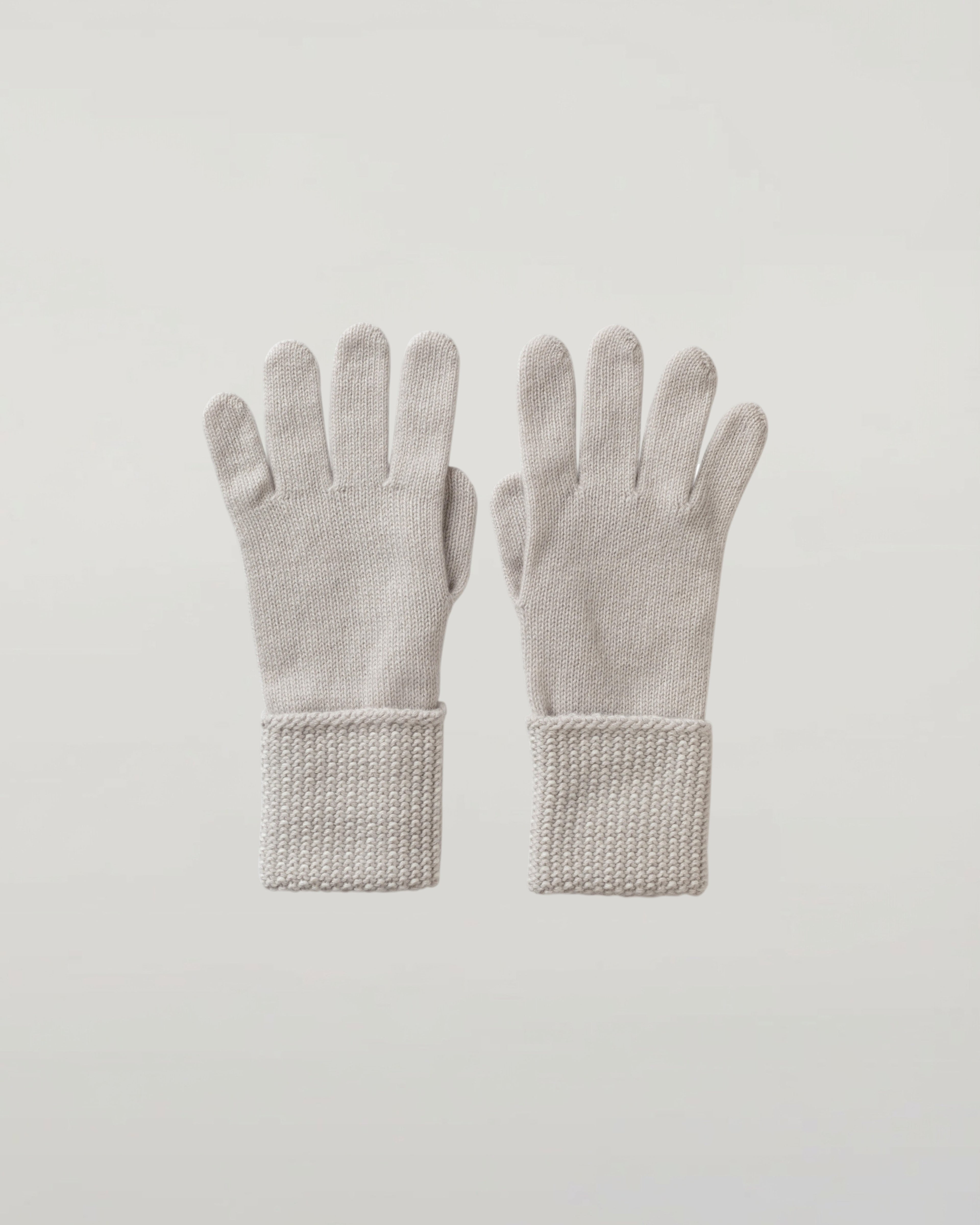 Johnstons of Elgin - Seed Stitch White Cashmere Gloves