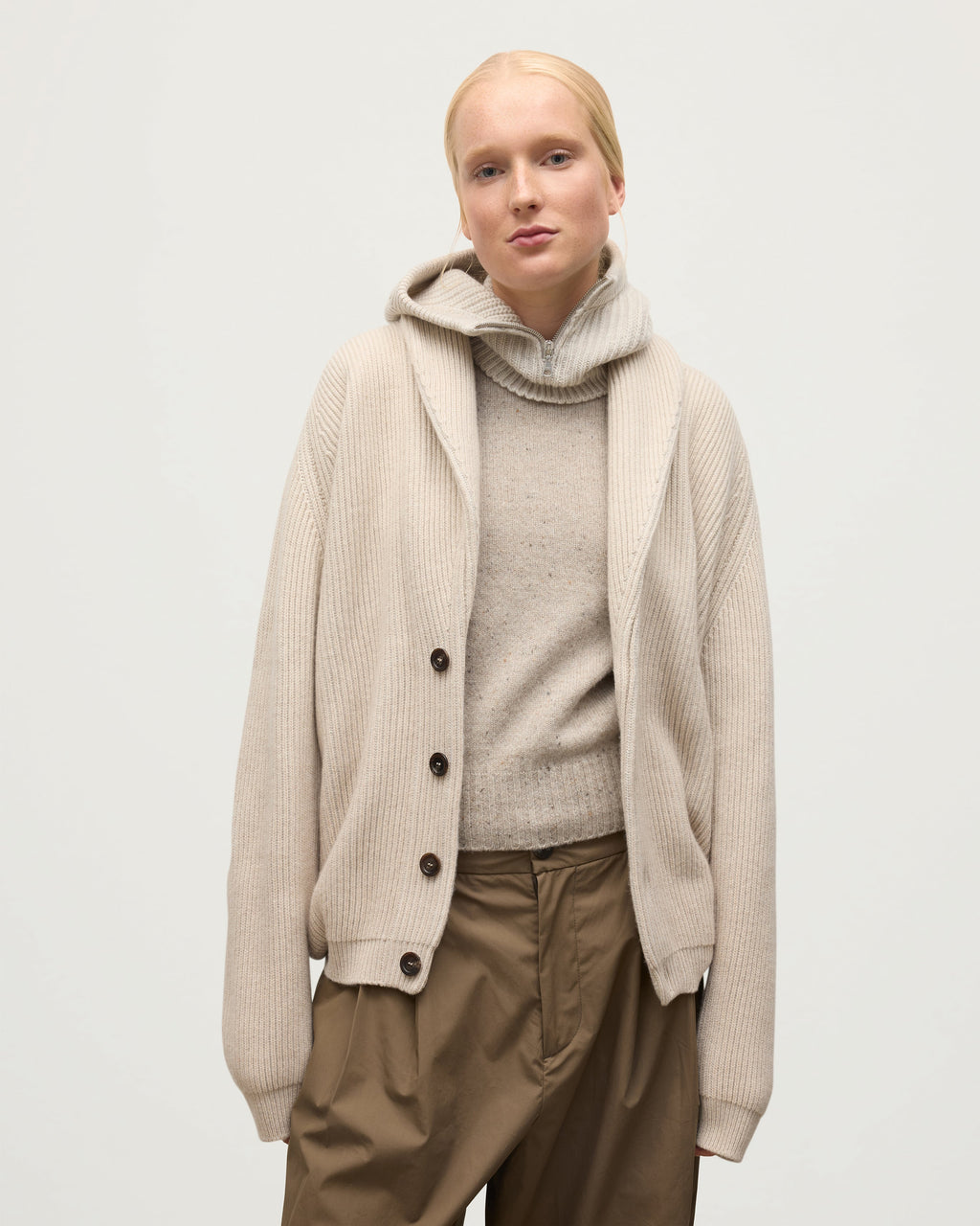 Johnstons of Elgin - Nevis Natural Cashmere Hood
