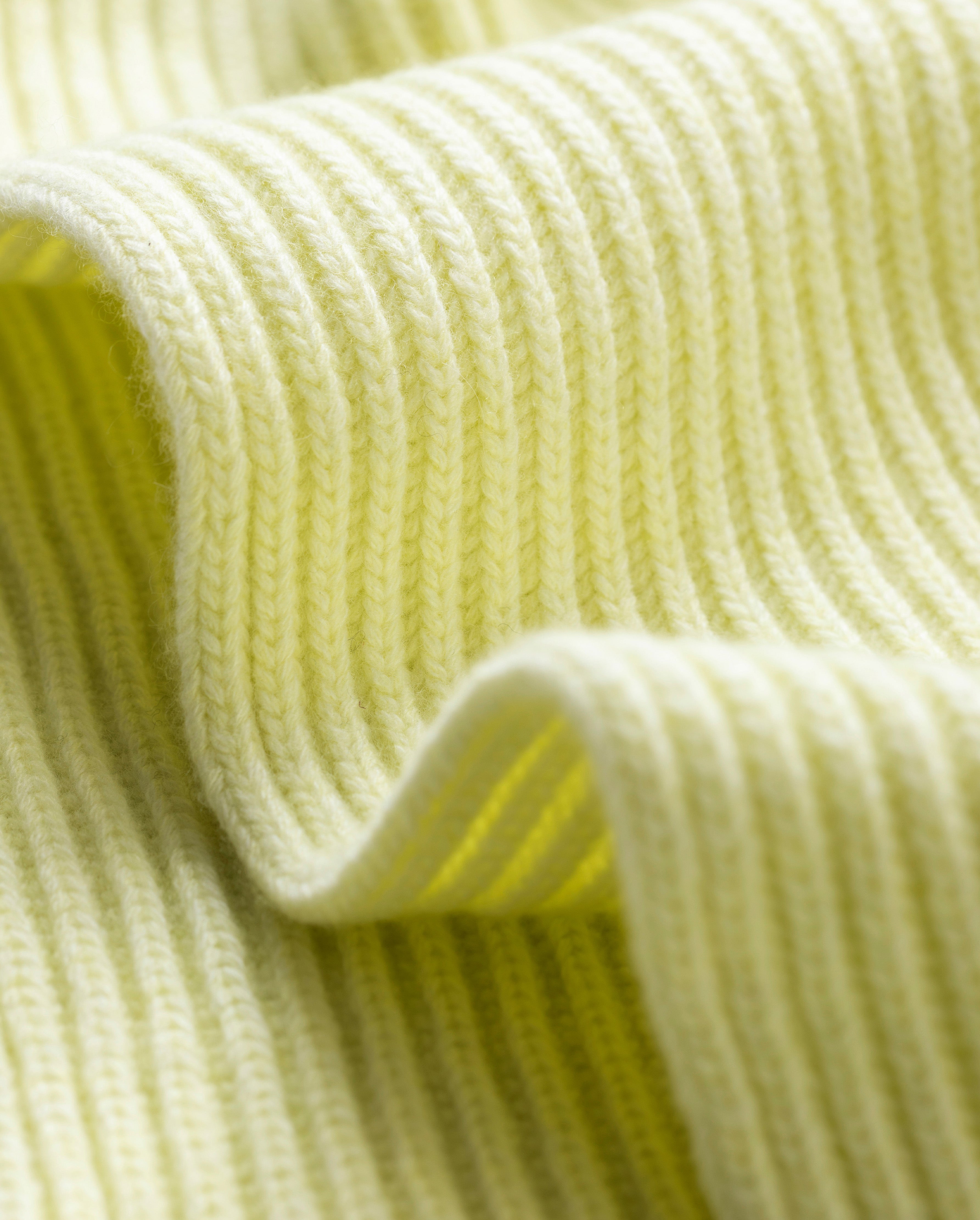 Johnstons of Elgin - Lovat Yellow Ribbed Cashmere Scarf