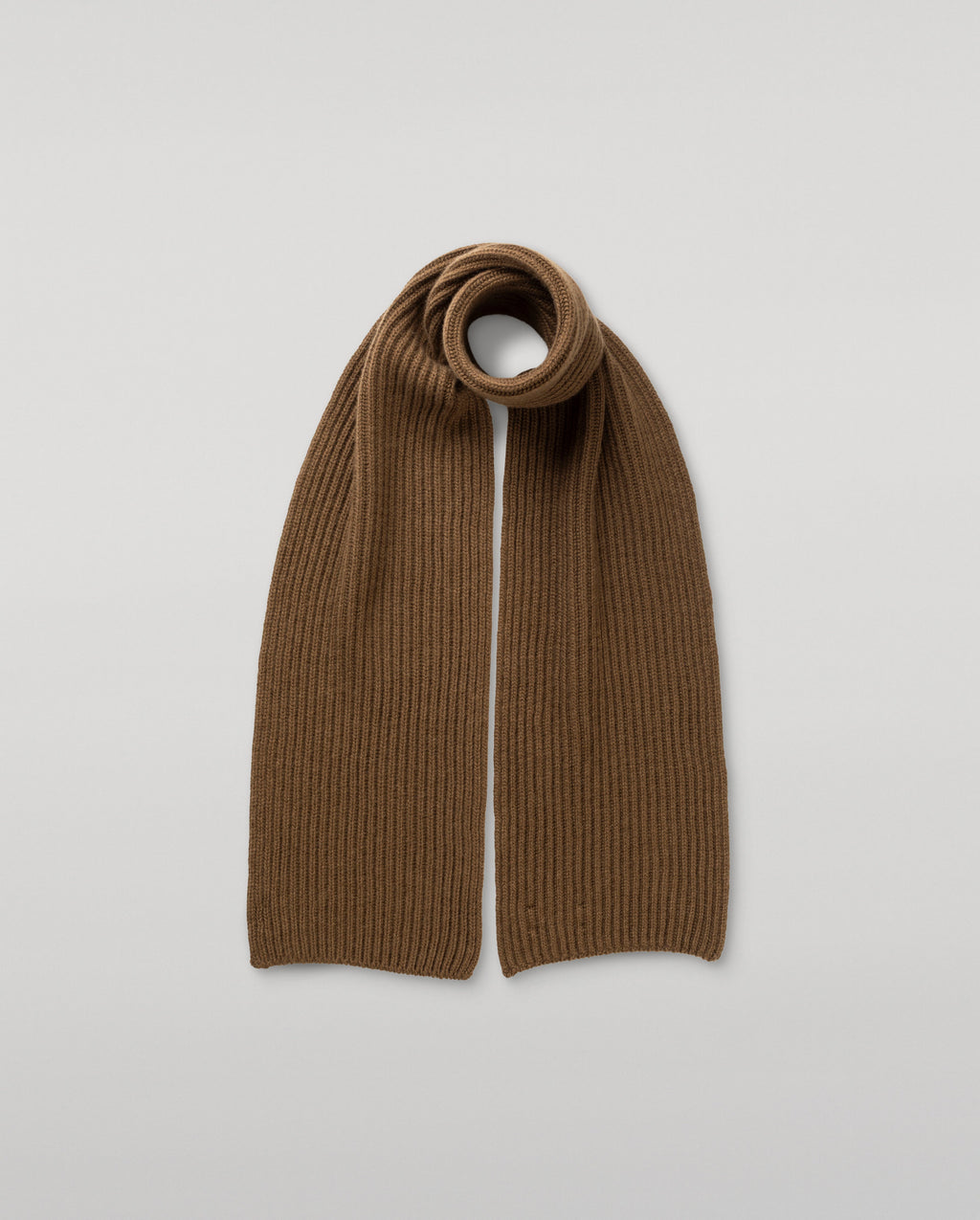 Johnstons of Elgin - Lovat Green Ribbed Cashmere Scarf