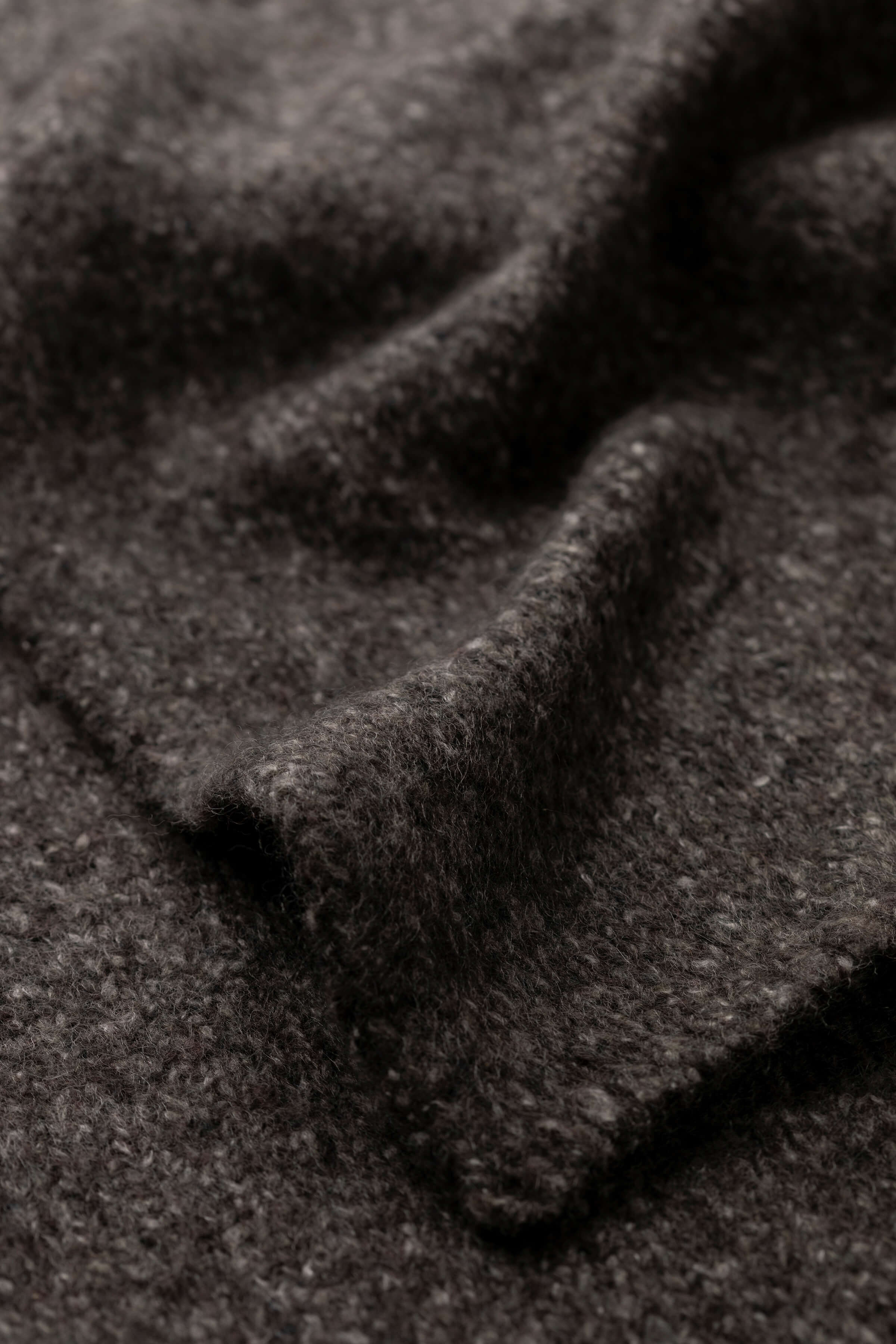 Johnstons of Elgin - Cashmere Bouclé Dark Grey Scarf