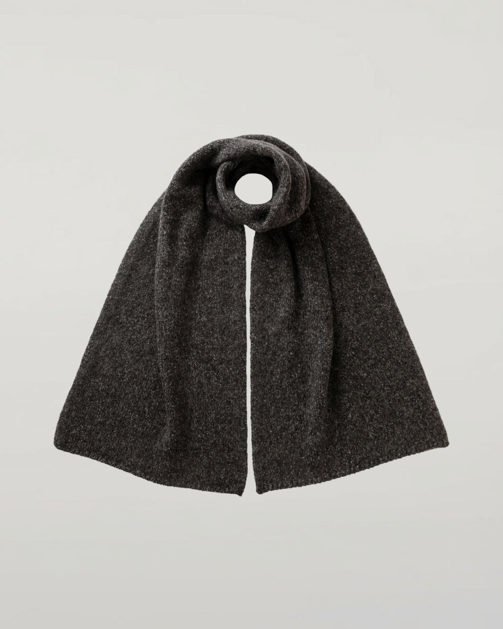 Johnstons of Elgin - Cashmere Bouclé Dark Grey Scarf