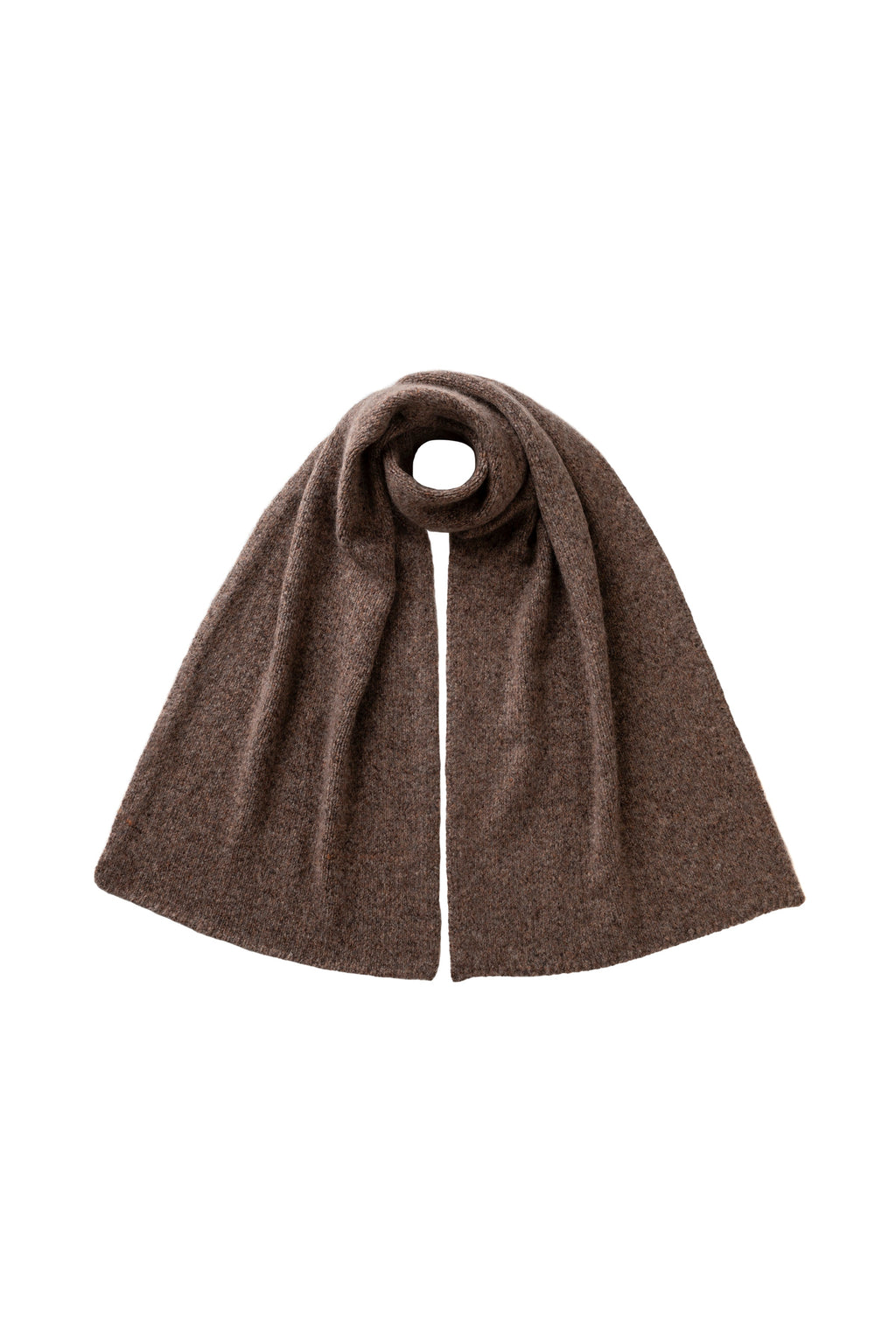 Johnstons of Elgin - Cashmere Bouclé Brown Scarf