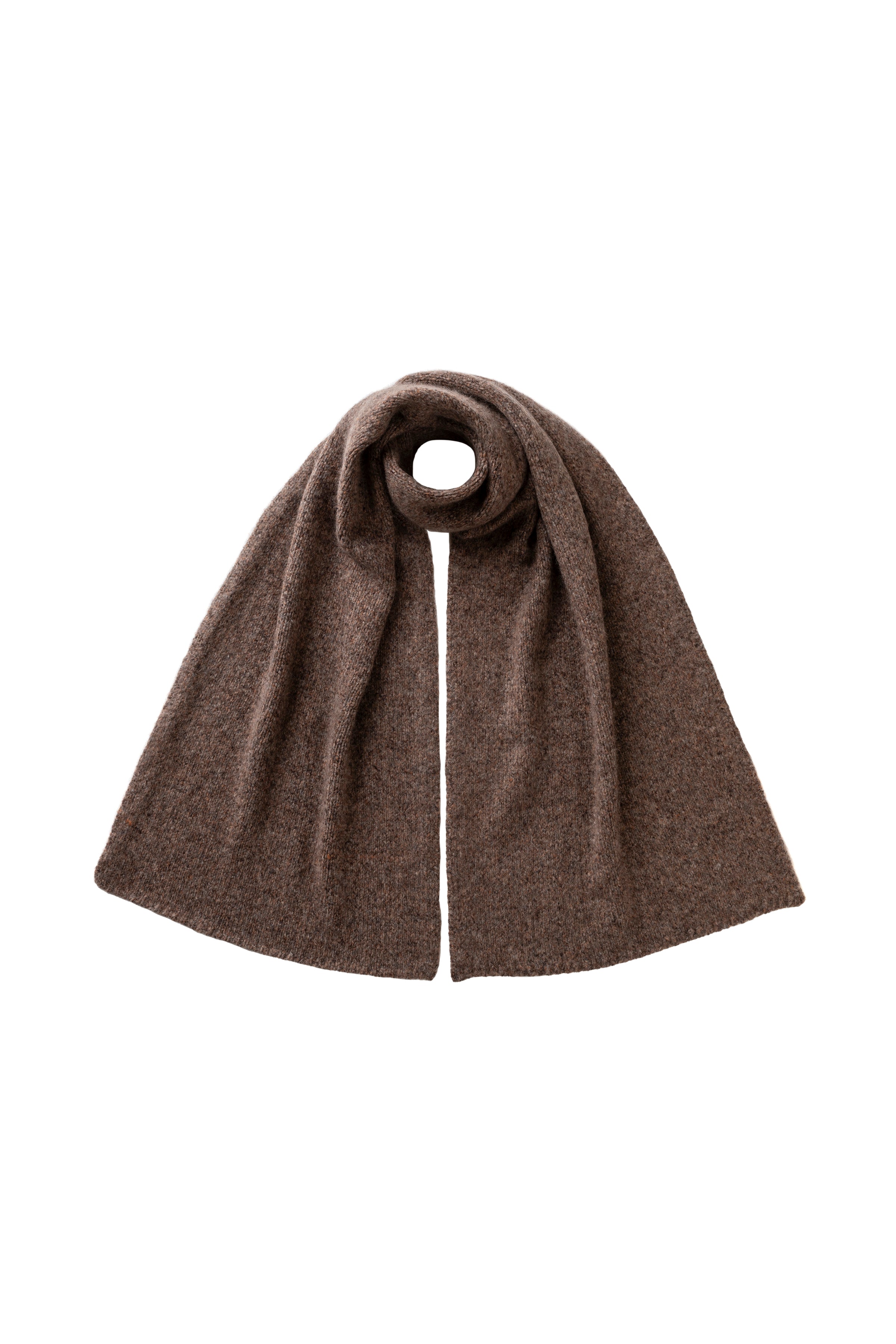 Johnstons of Elgin - Cashmere Bouclé Brown Scarf