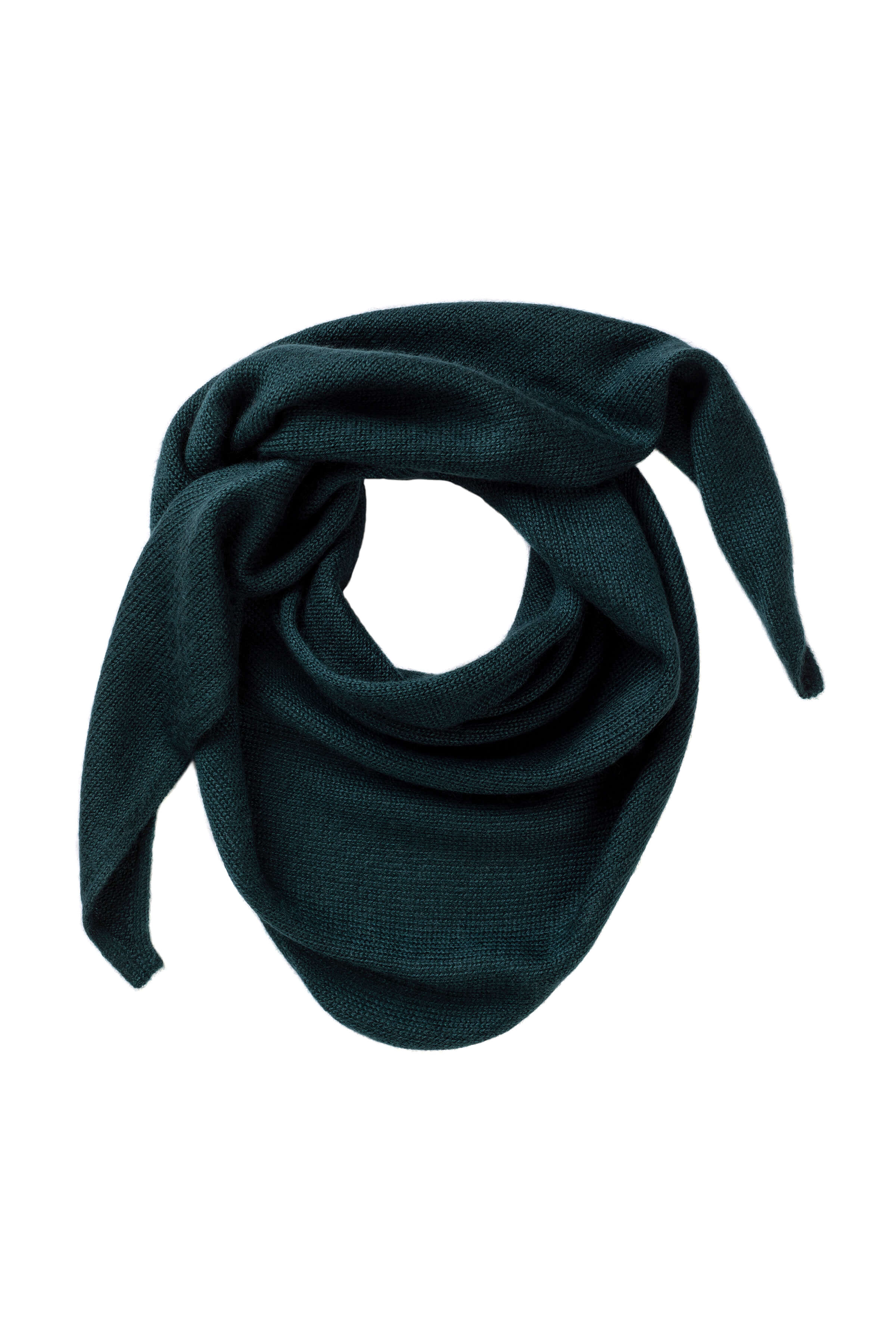 Johnstons of Elgin - Triangle Cashmere Silk Green Neck Tie
